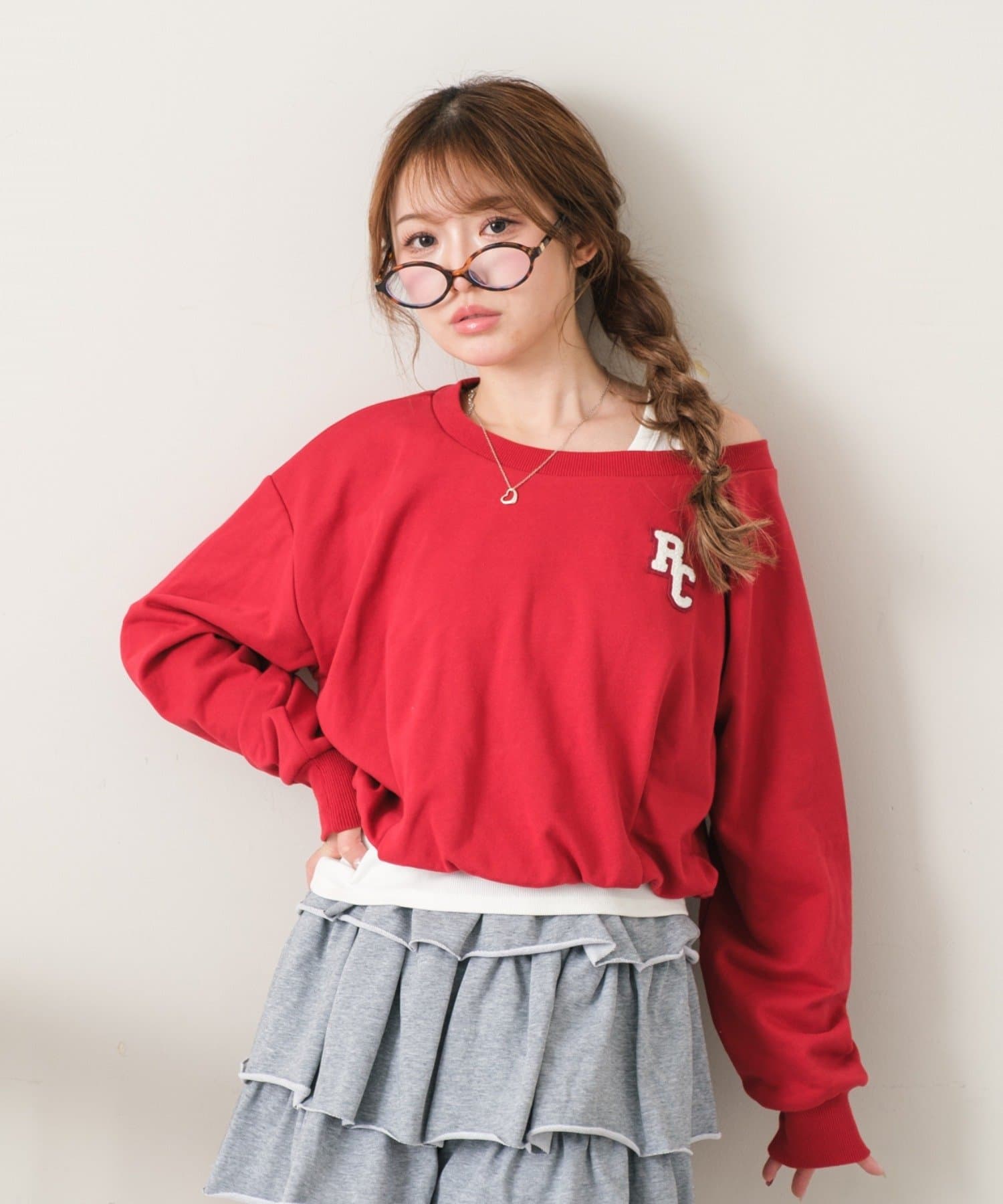 OUTLET(アウトレット) 【RAY CASSIN】ワンショルスウェットタンクセット　ワッペン付き