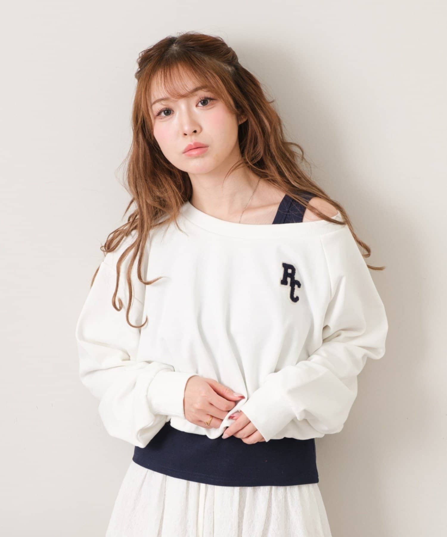 OUTLET(アウトレット) 【RAY CASSIN】ワンショルスウェットタンクセット　ワッペン付き