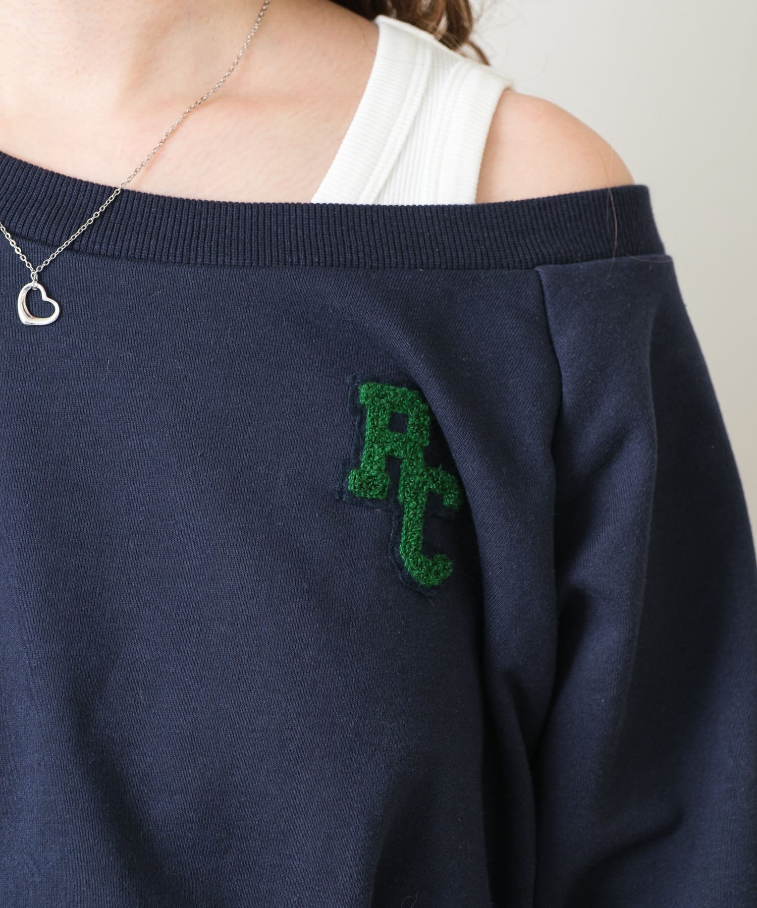 OUTLET(アウトレット) 【RAY CASSIN】ワンショルスウェットタンクセット　ワッペン付き