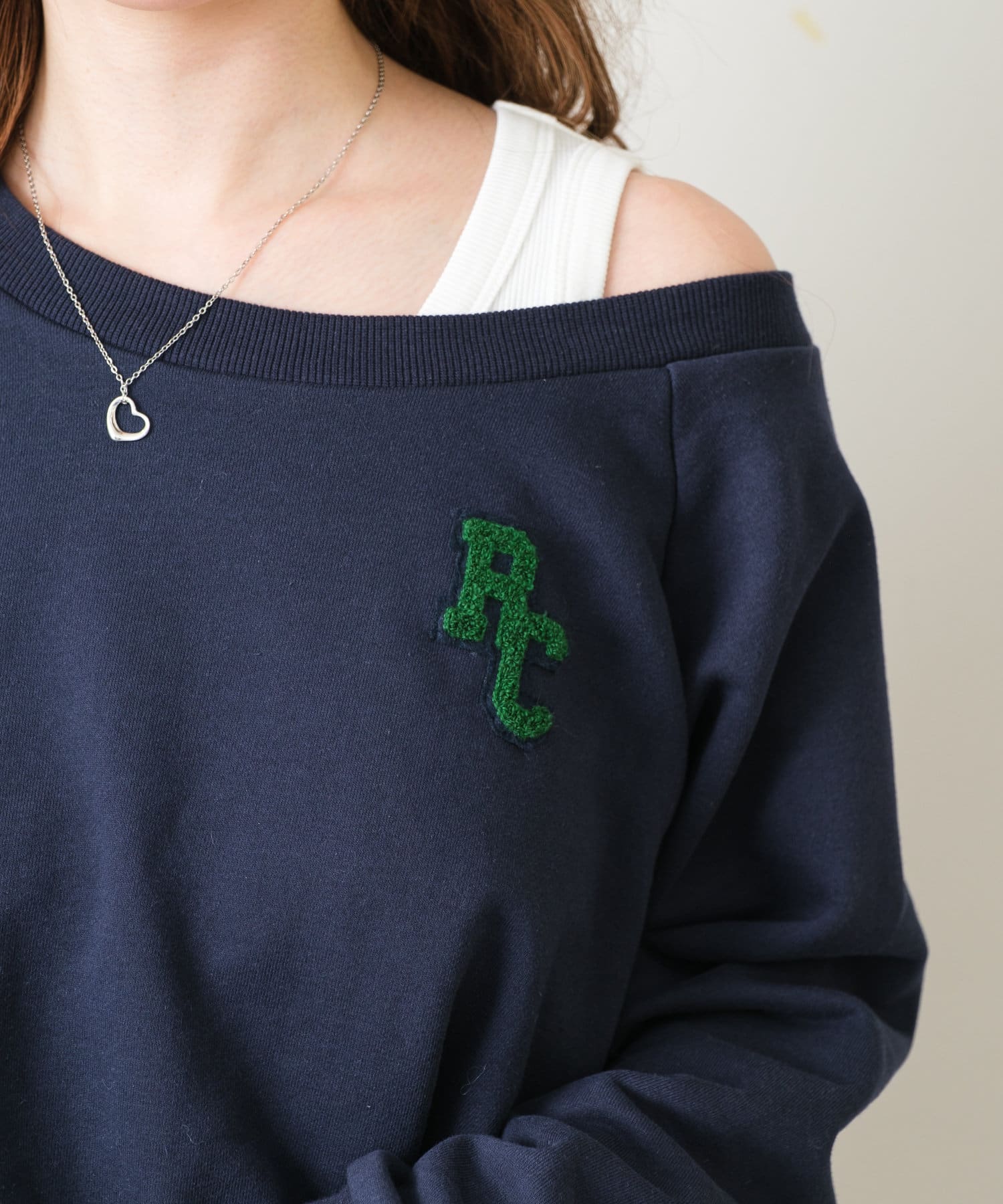 OUTLET(アウトレット) 【RAY CASSIN】ワンショルスウェットタンクセット　ワッペン付き