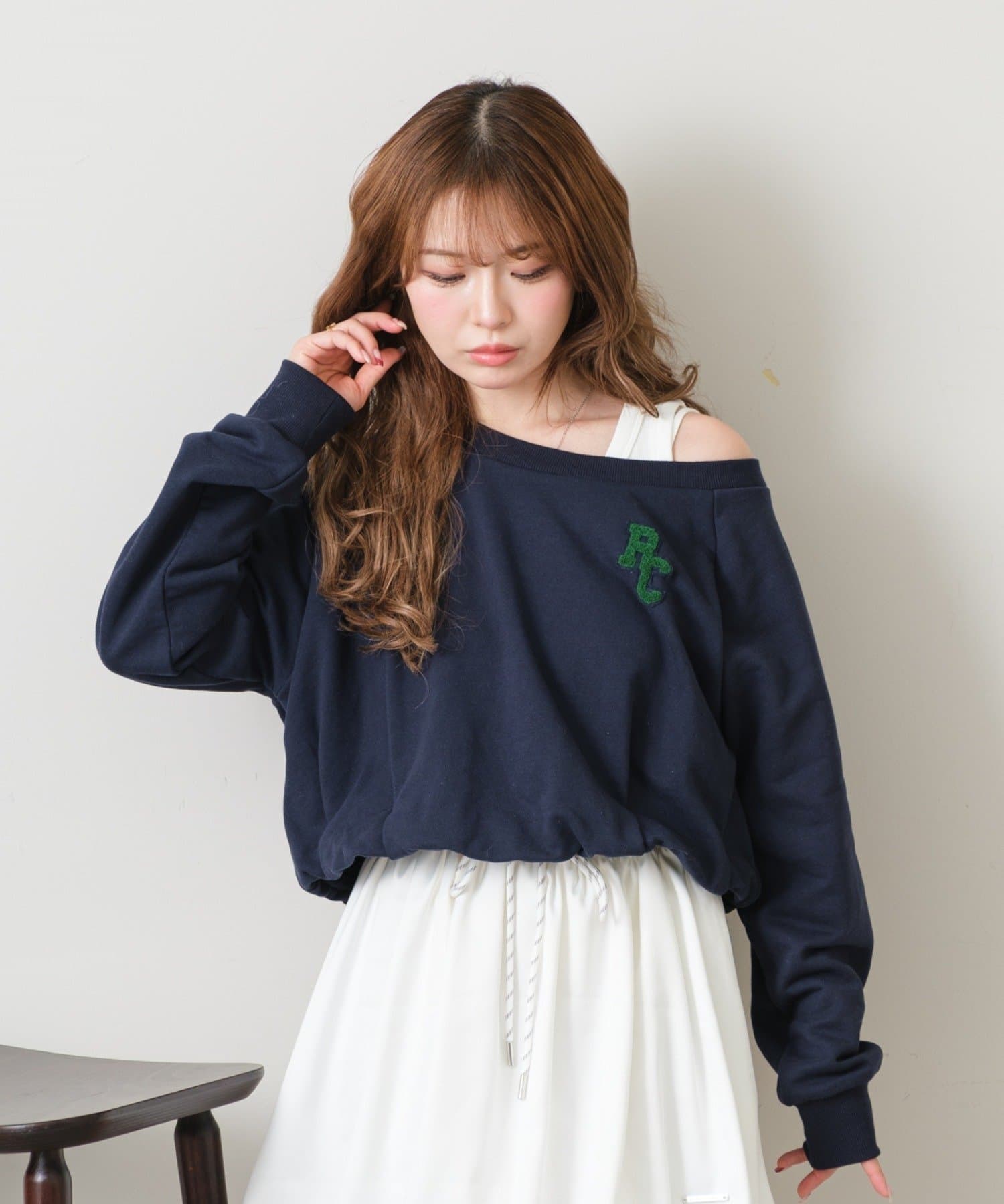 OUTLET(アウトレット) 【RAY CASSIN】ワンショルスウェットタンクセット　ワッペン付き