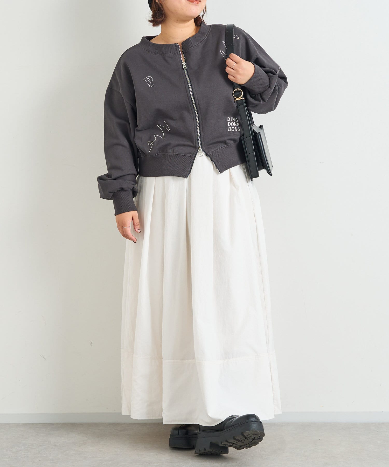 OUTLET(アウトレット) 【un dix cors】ロゴ刺繍2WAYトップス