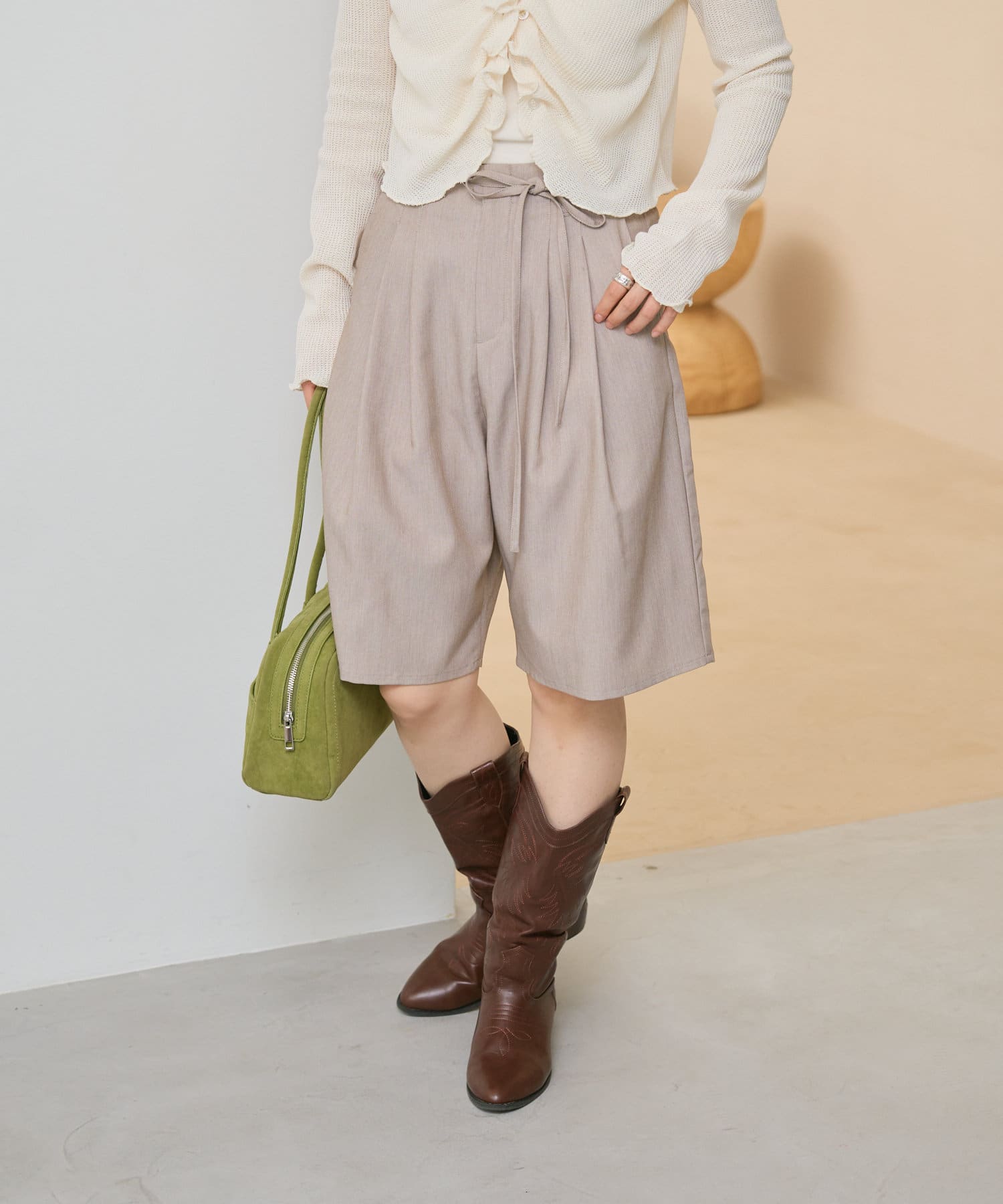 OUTLET(アウトレット) 【Kastane】タックハーフパンツ