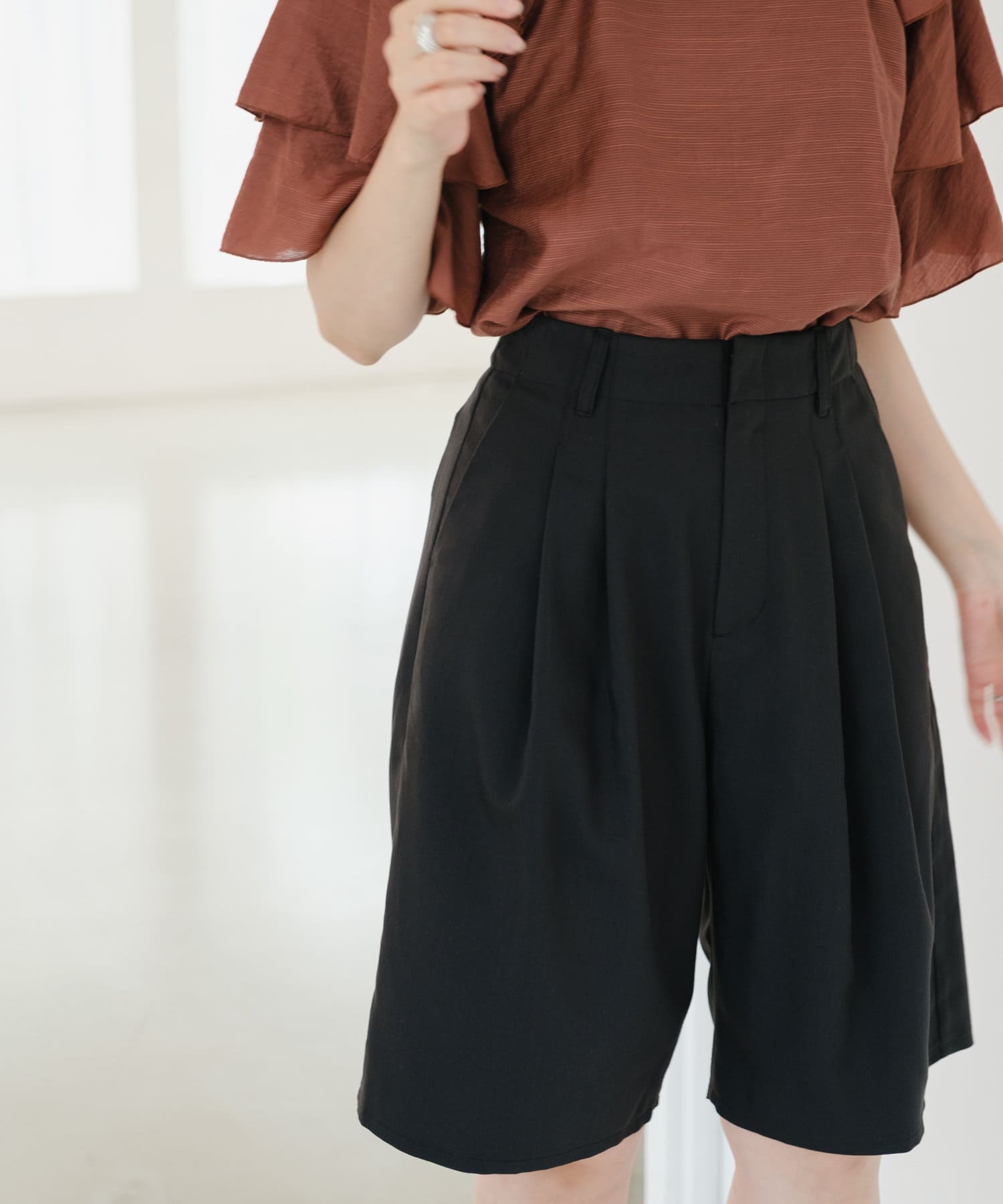 OUTLET(アウトレット) 【Kastane】タックハーフパンツ