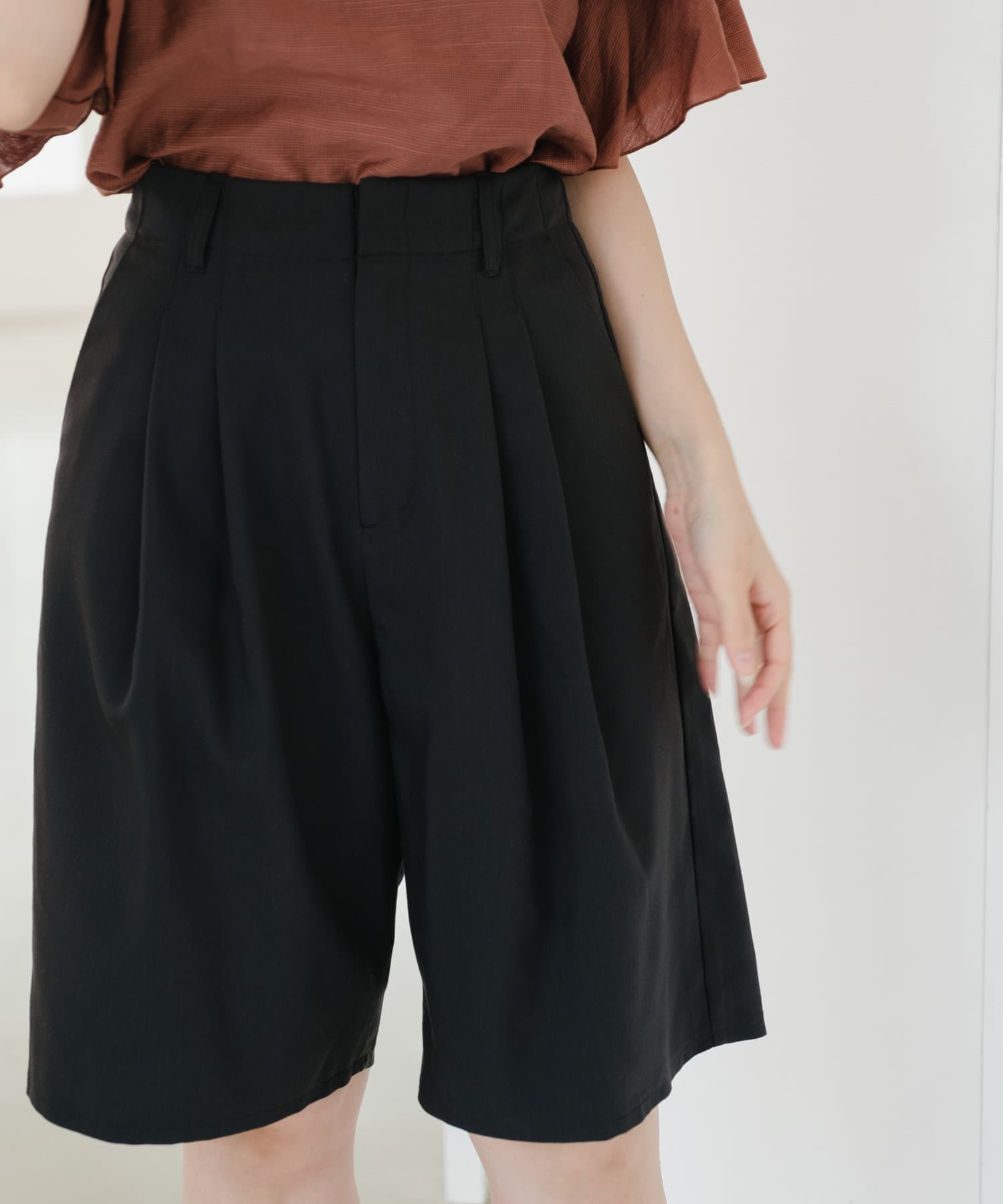 OUTLET(アウトレット) 【Kastane】タックハーフパンツ