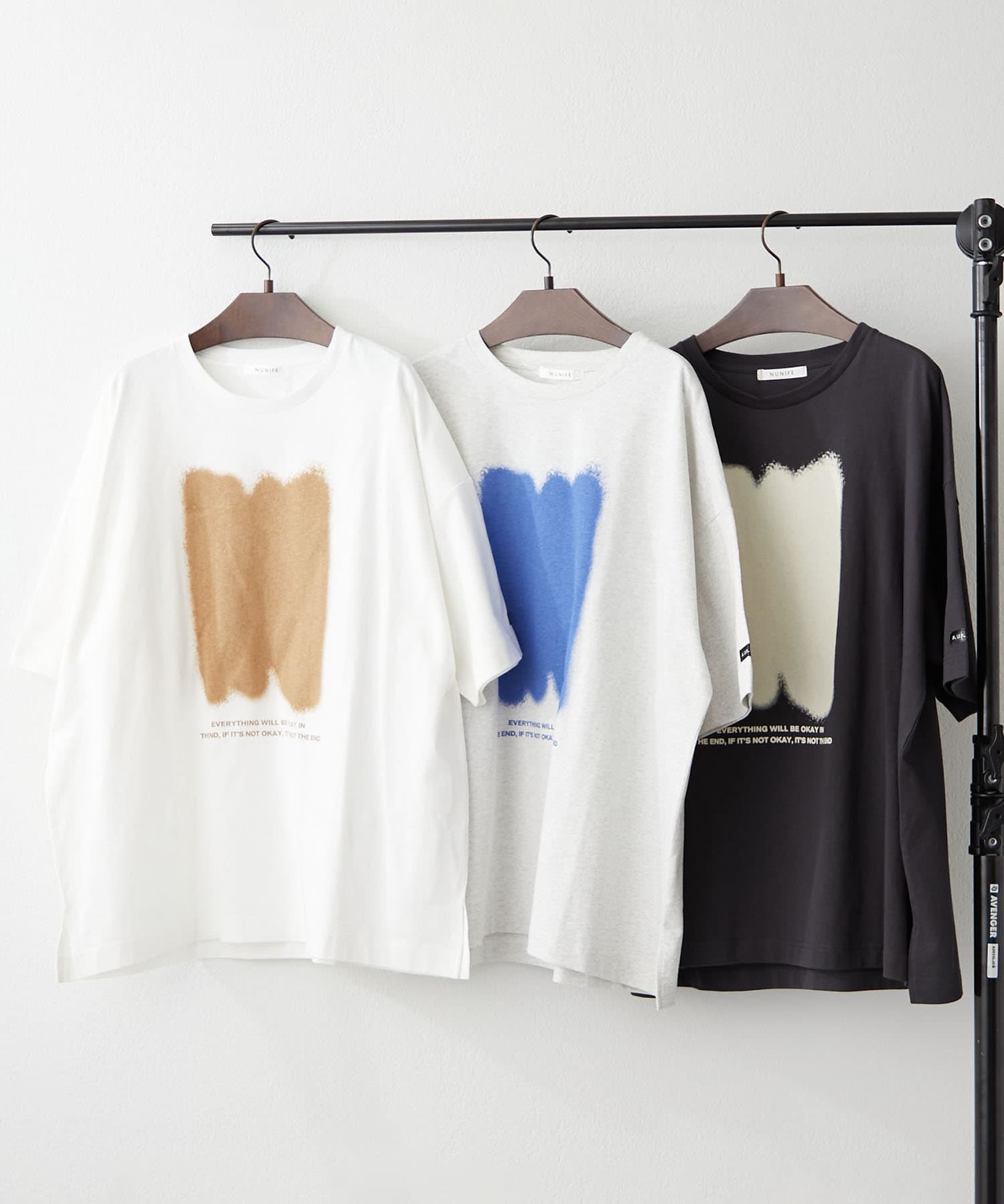 Remind me and forever(リマインドミーアンドフォーエバー) 【NUNIFE】スプレープリントTシャツ ユニセックス