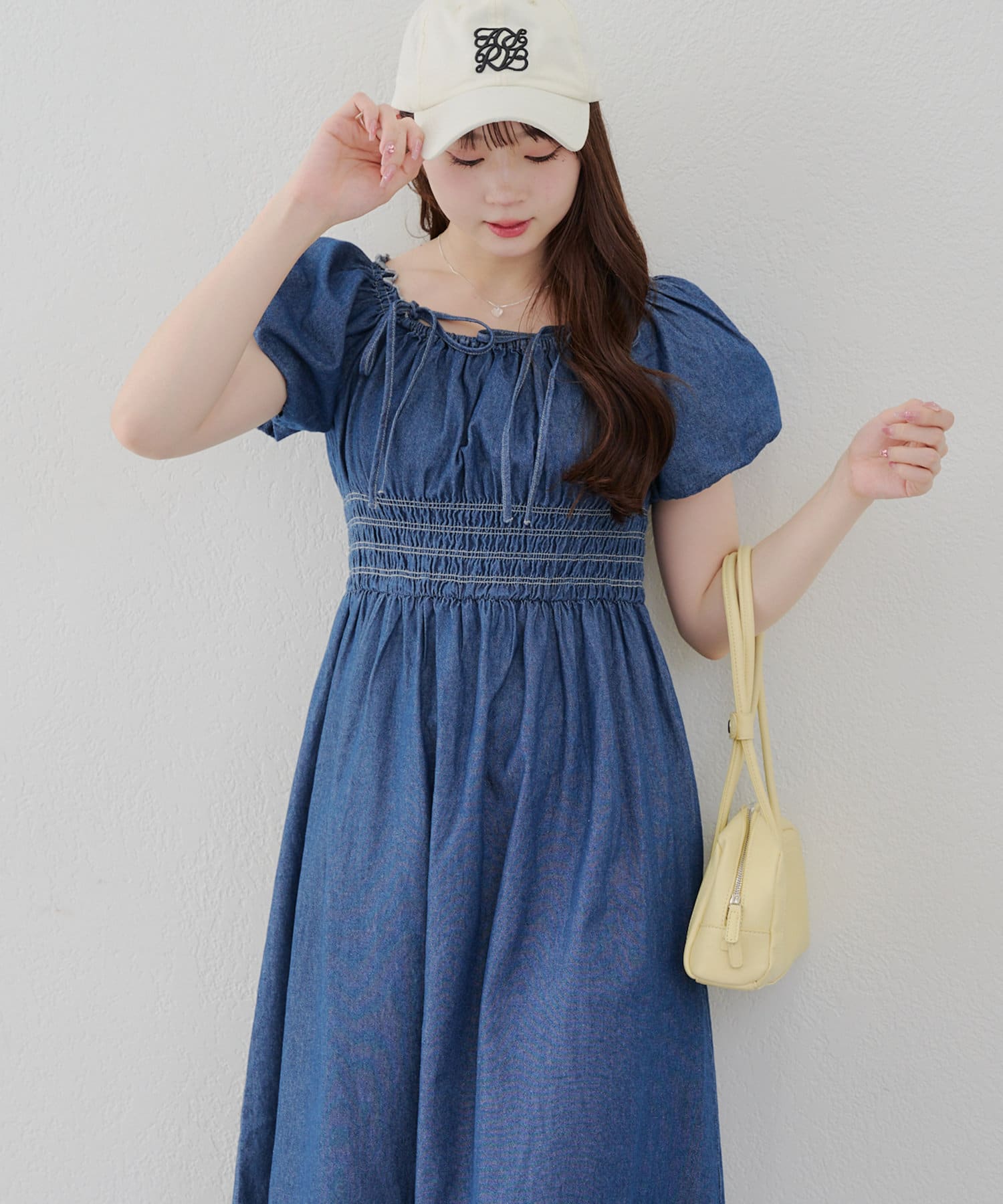 2WAY】袖バルーンリボンワンピース | Remind me and forever