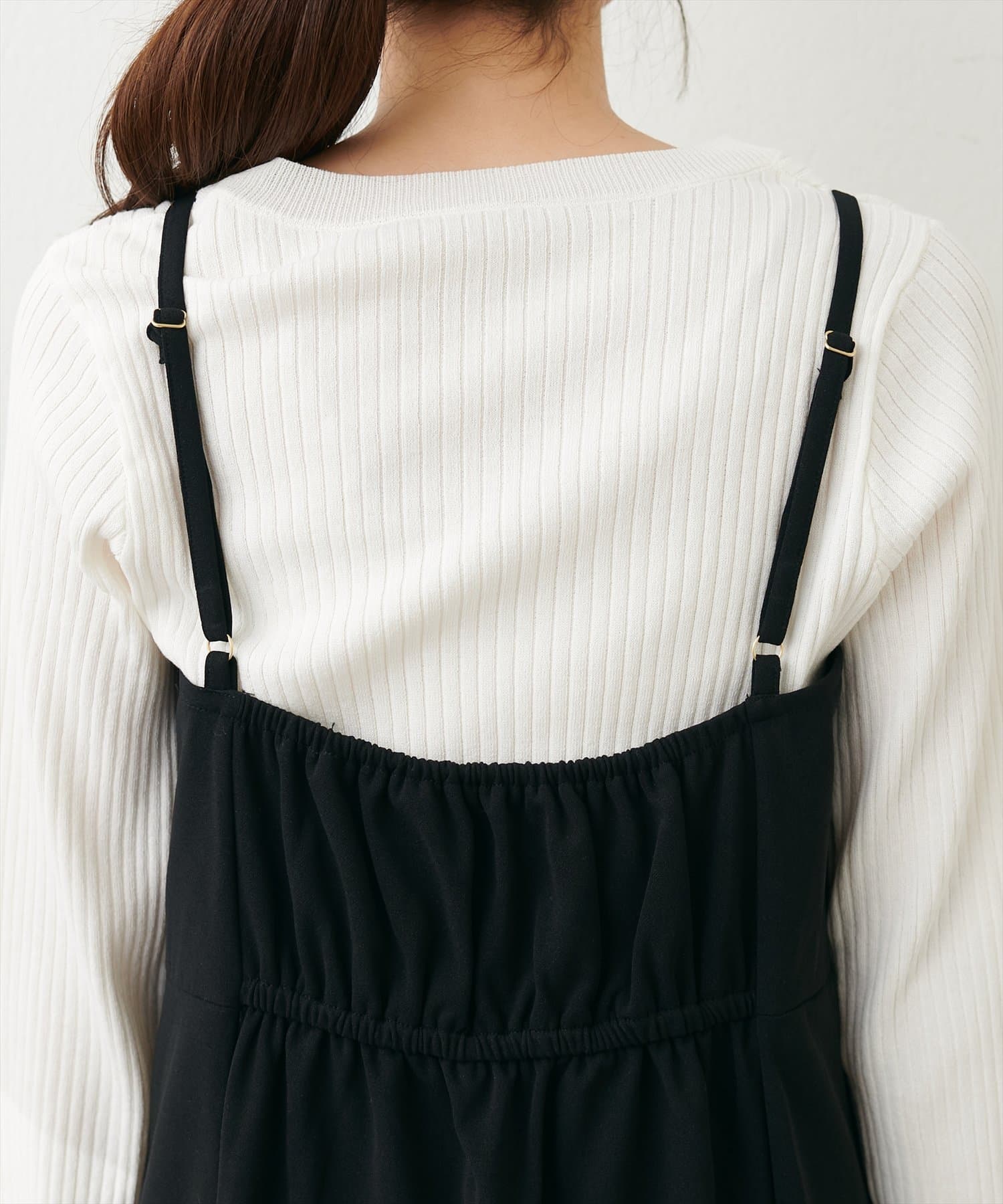 NICE CLAUP / OLIVE des OLIVE OUTLET(ナイスクラップ  / オリーブ デ オリーブ アウトレット) 【natural coutureカットジョーゼットペンシルキャミソールワンピース