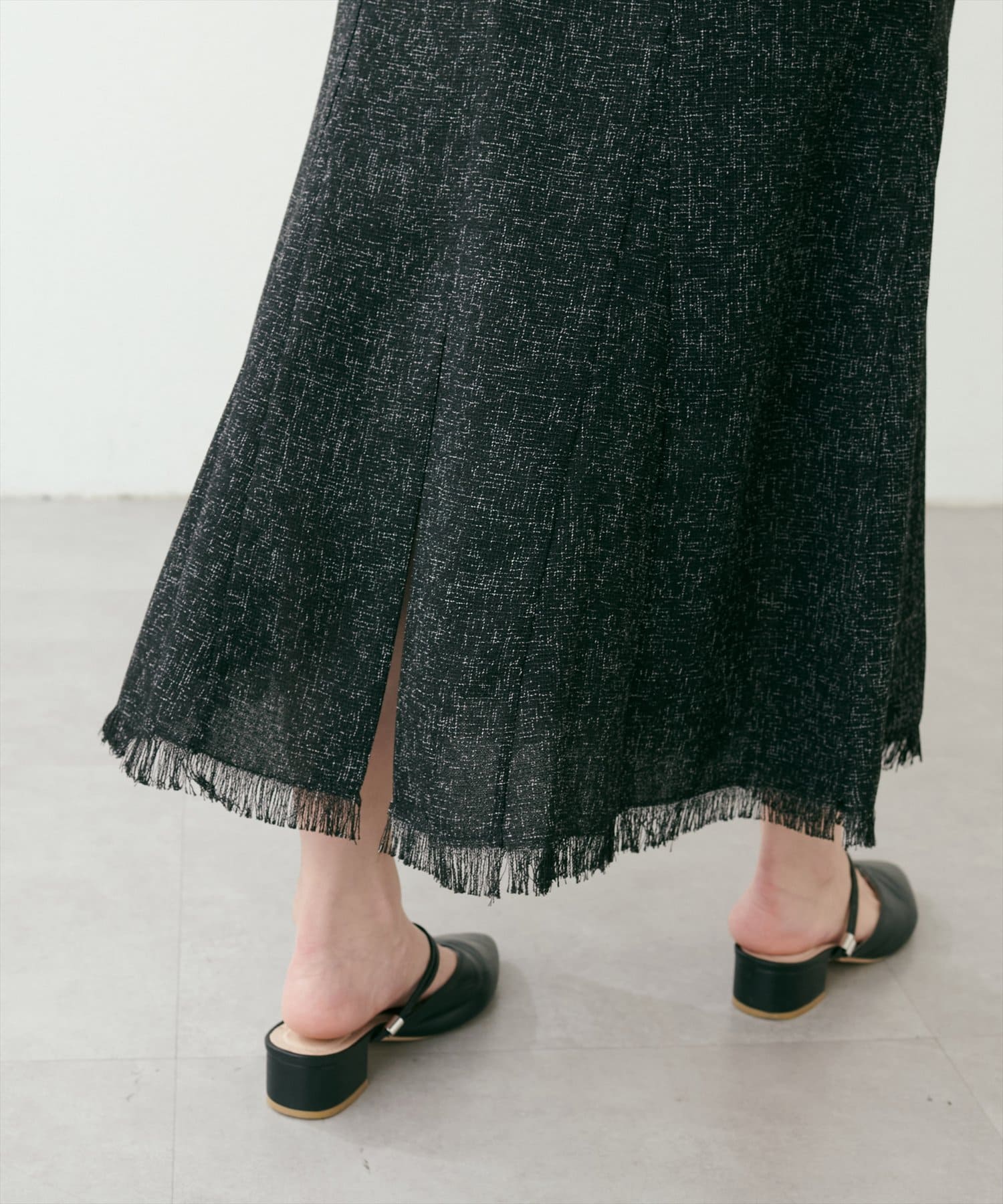 NICE CLAUP / OLIVE des OLIVE OUTLET(ナイスクラップ  / オリーブ デ オリーブ アウトレット) 【natural couture】サイドベルトデザインジャンスカ
