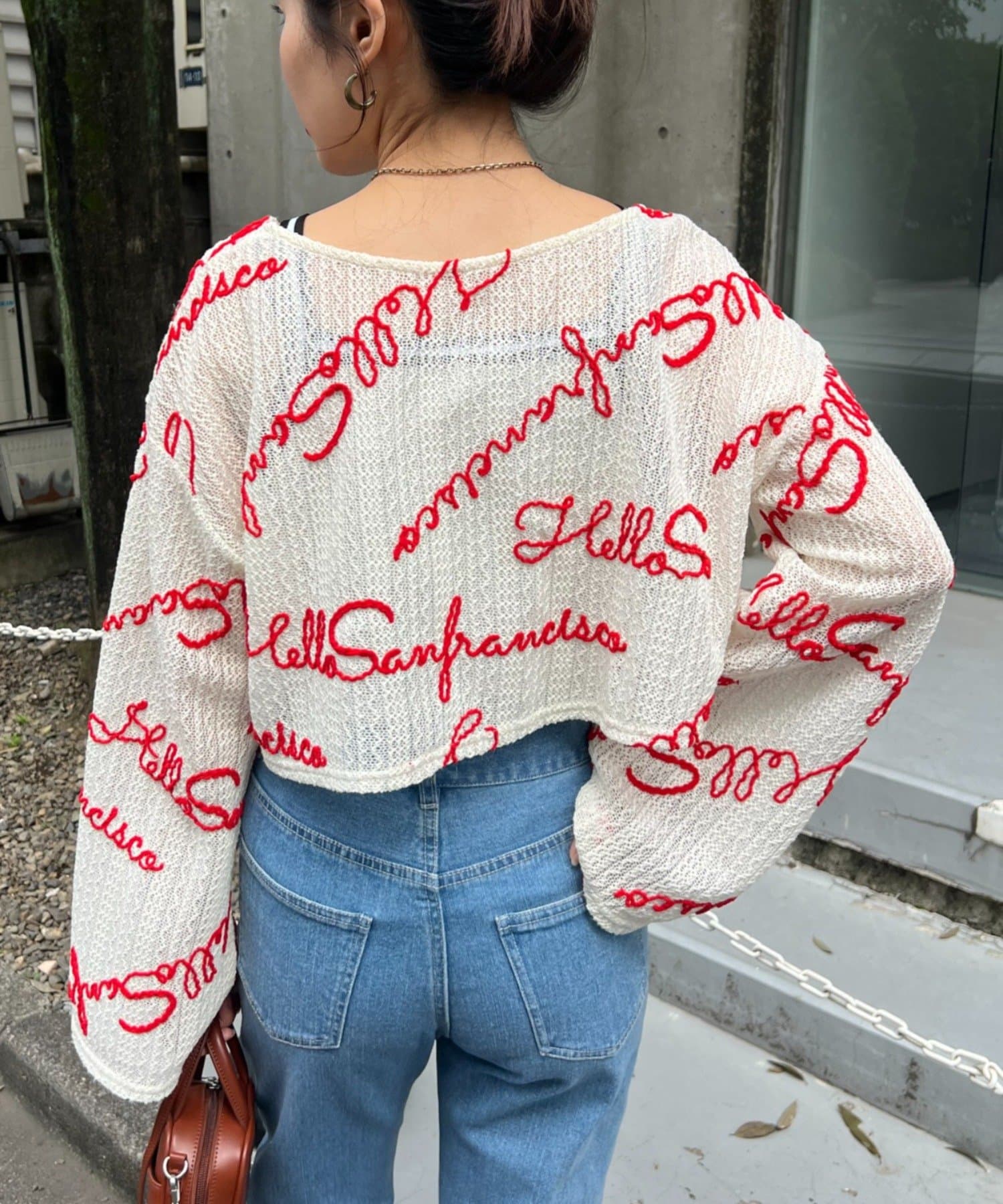HELLO.SANFRANCISCO】2WAYロゴコード刺繍ボレロ | CIAOPANIC