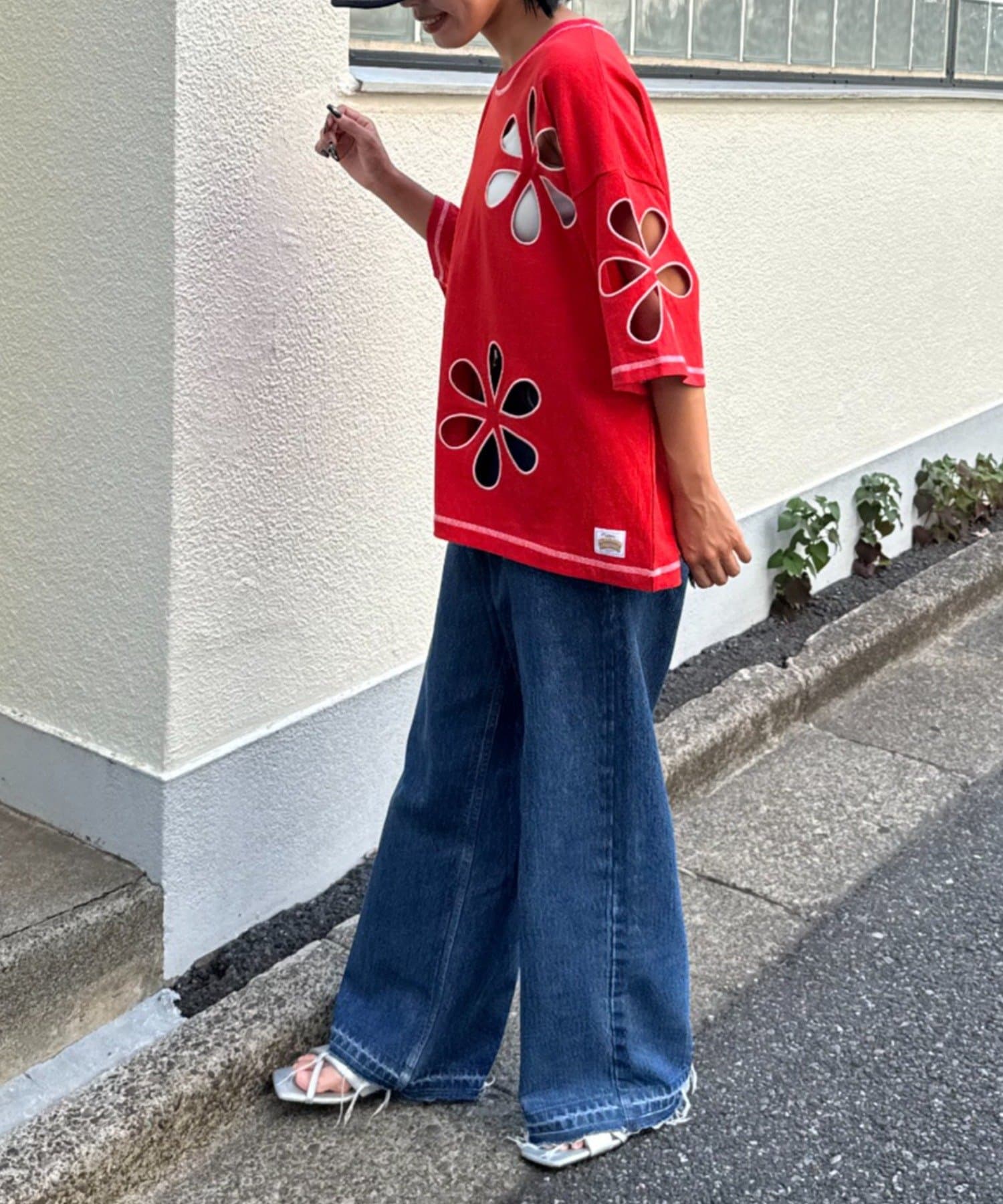 CIAOPANIC TYPY(チャオパニックティピー) 【HELLO.SANFRANCISCO】フラワーカットビッグTEE