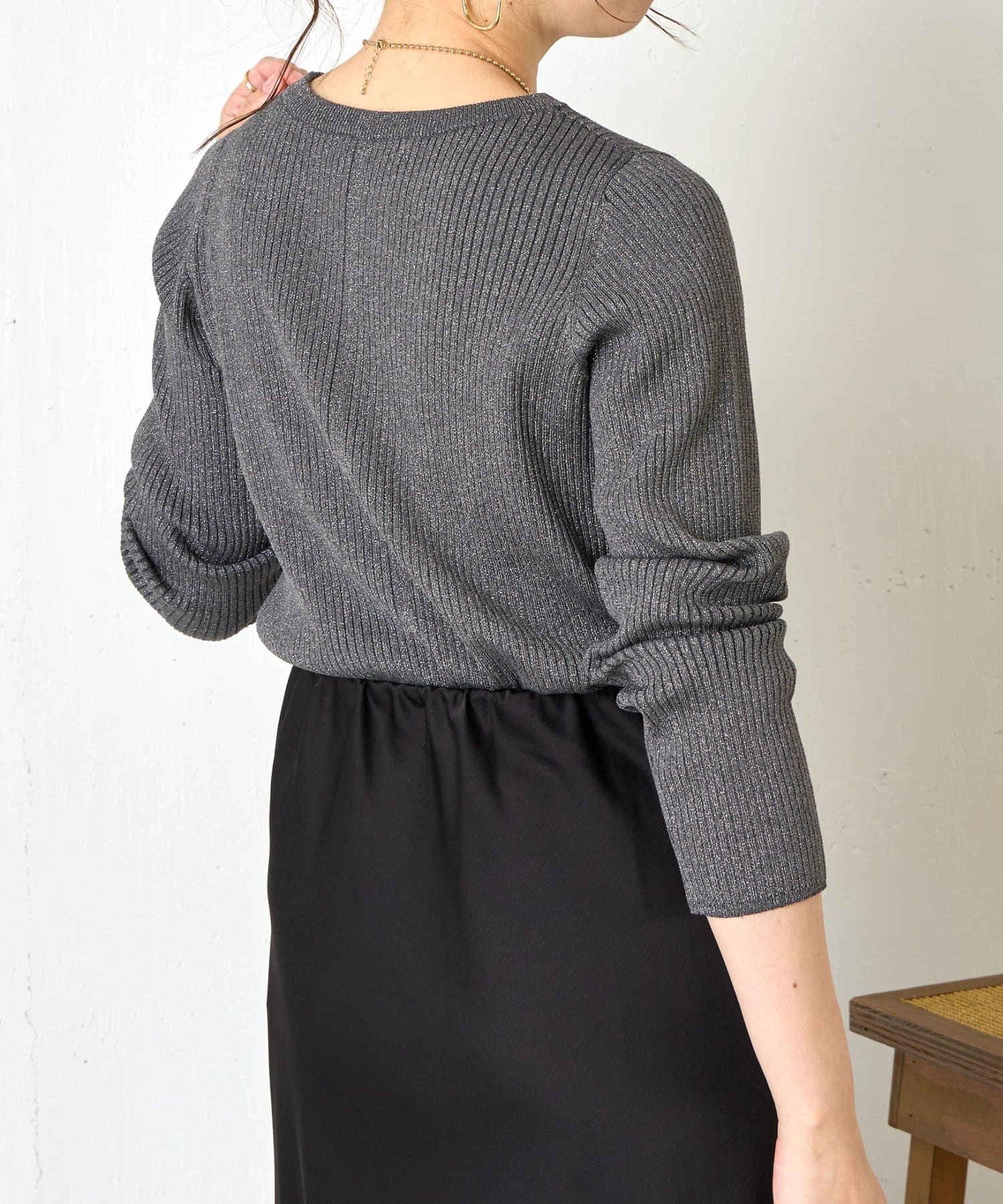 Jena　espace merveilleux(ジェナ　エスパスメルヴェイユ) ストレッチラメニット