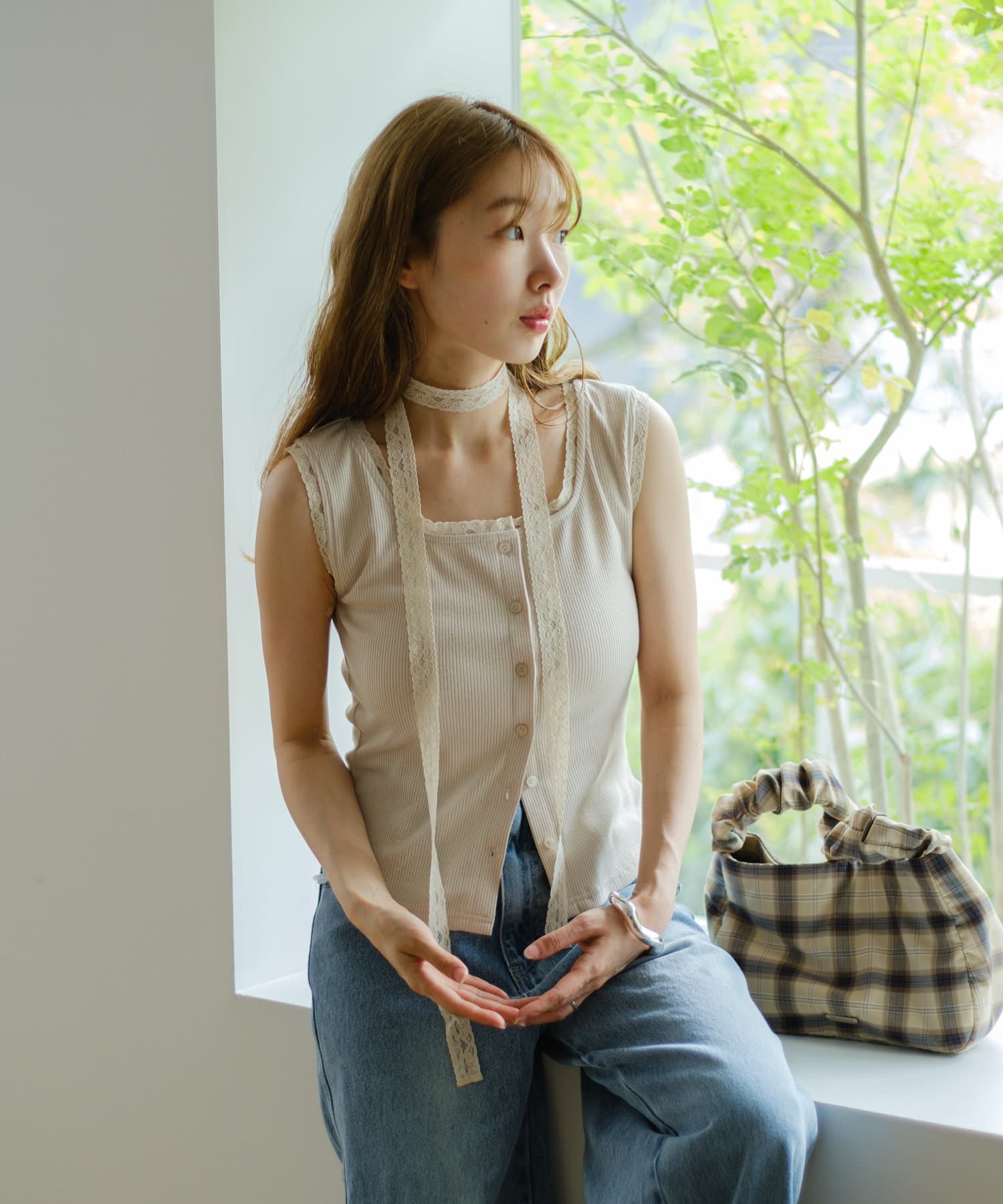【洗える】ビアズリー│デニム サロペット ワイド レースアップ F BEARDSLEY ビアズリー デニム サロペット ワイドレースアップ