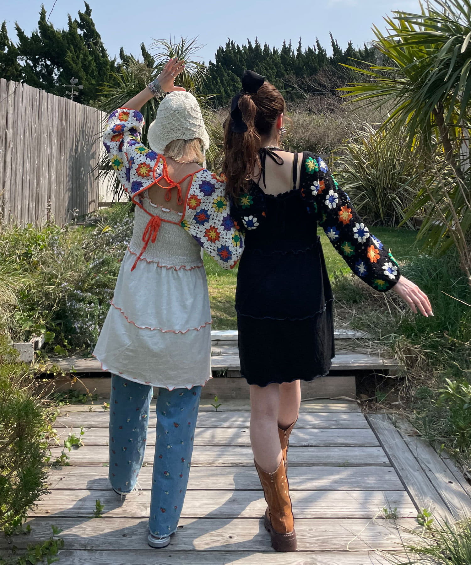 CIAOPANIC(チャオパニック) 【HELLO.SANFRANCISCO/ハローサンフランシスコ】クロシェボレロ付きキャミチュニックワンピ