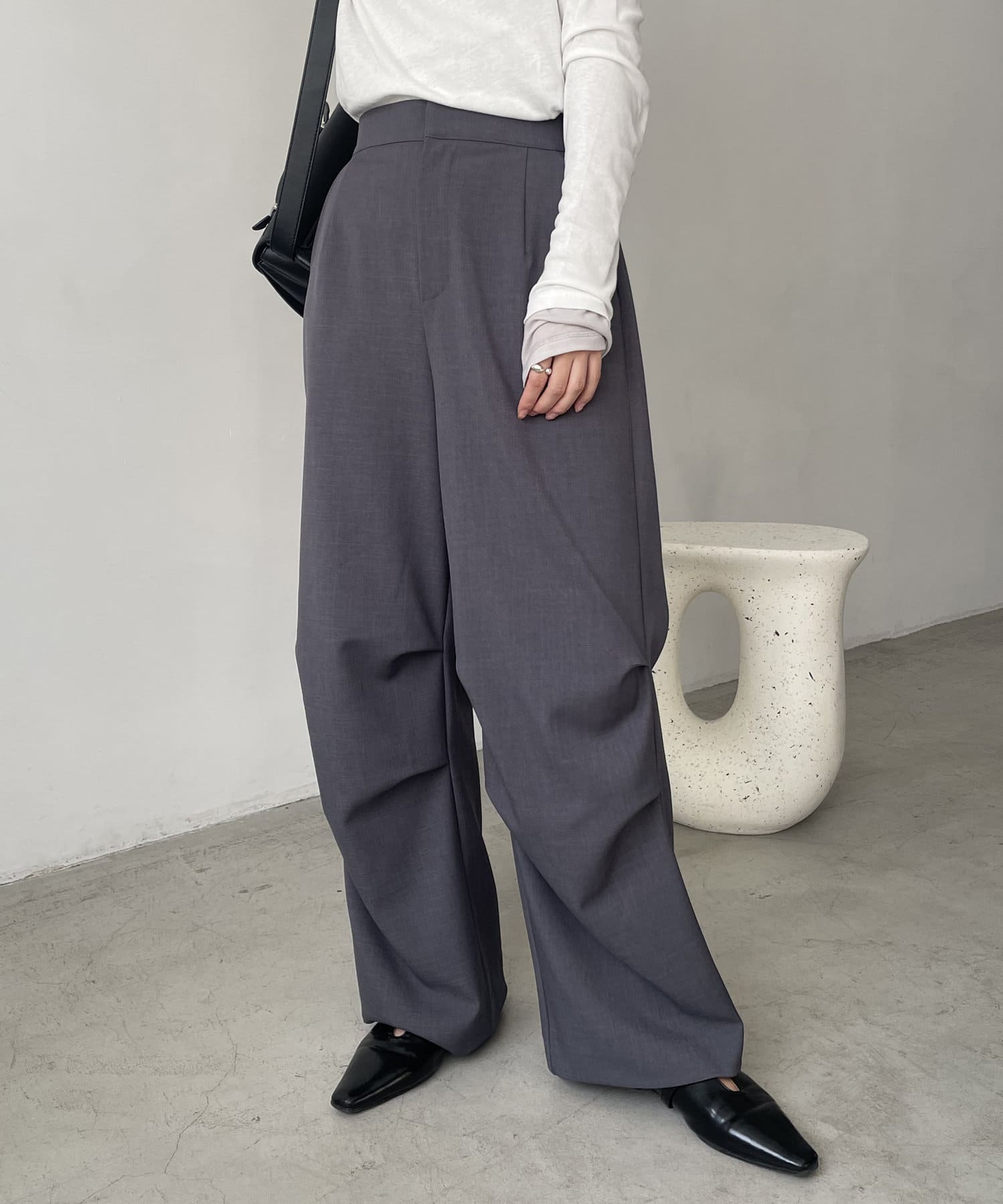 CAPRICIEUX LE'MAGE】膝タックパンツ | OUTLET(アウトレット CAPRICIEUX LE'MAGE】膝タックパンツ | OUTLET(アウトレット