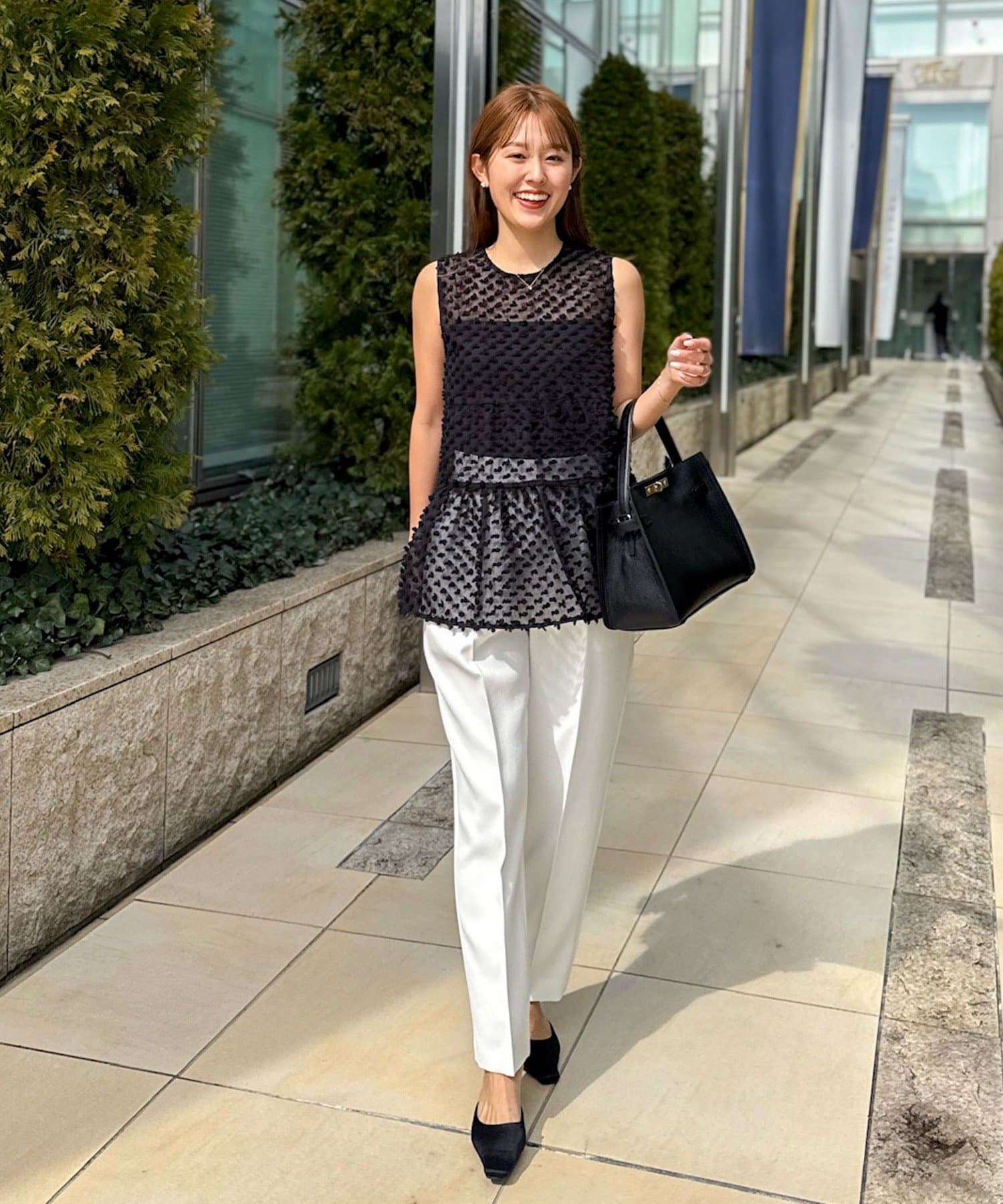 大塚温子さんのパンジープレート 2枚セット センターシーム2タックワイドパンツ(36 OFF WHITE): パンツ