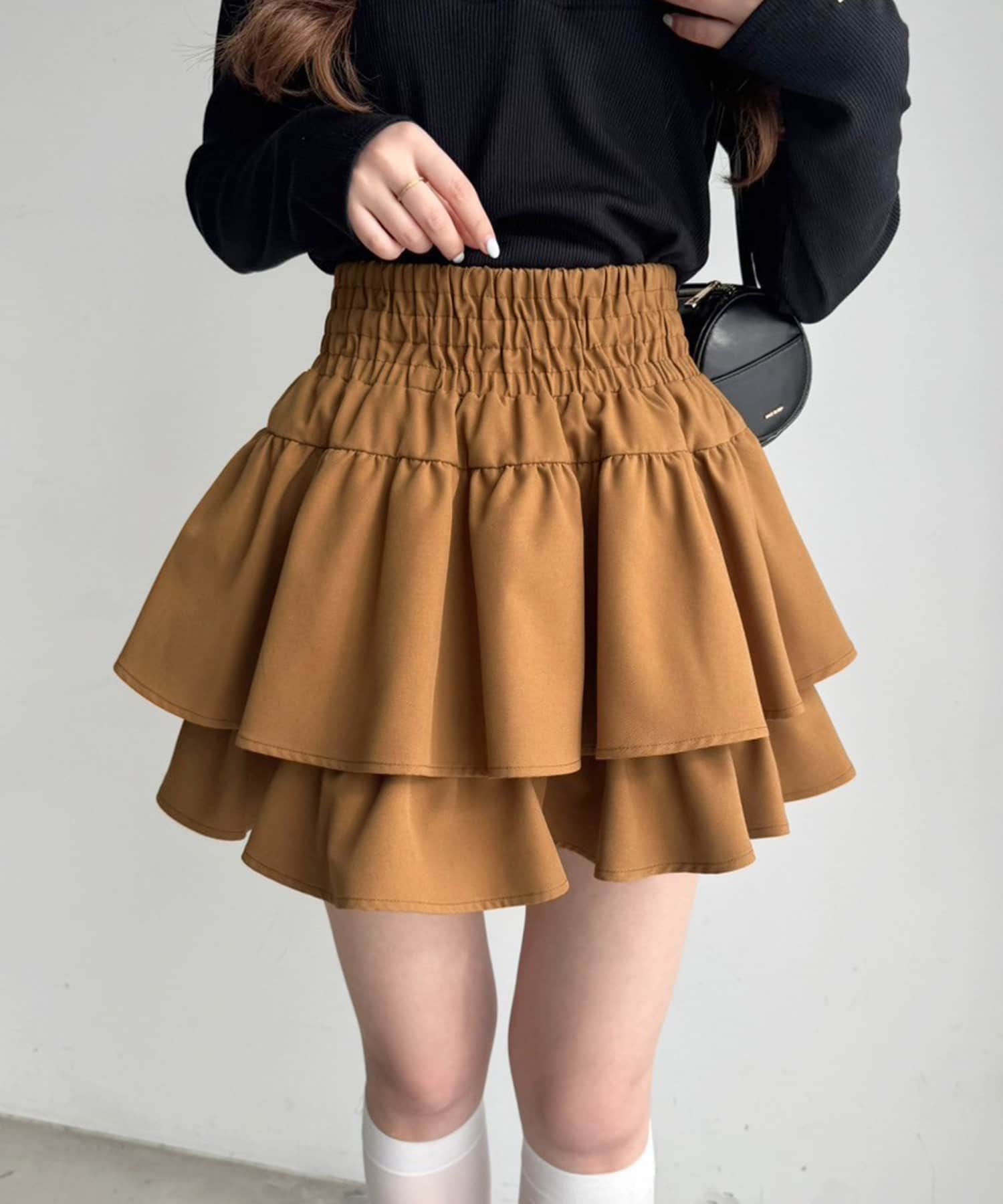 NICE CLAUP / OLIVE des OLIVE OUTLET(ナイスクラップ  / オリーブ デ オリーブ アウトレット) 【one after another】デニムティアードミニスカート