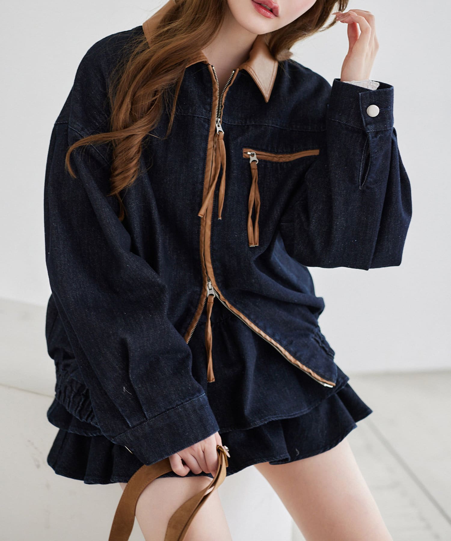 NICE CLAUP / OLIVE des OLIVE OUTLET(ナイスクラップ  / オリーブ デ オリーブ アウトレット) 【one after another】デニムジャケット