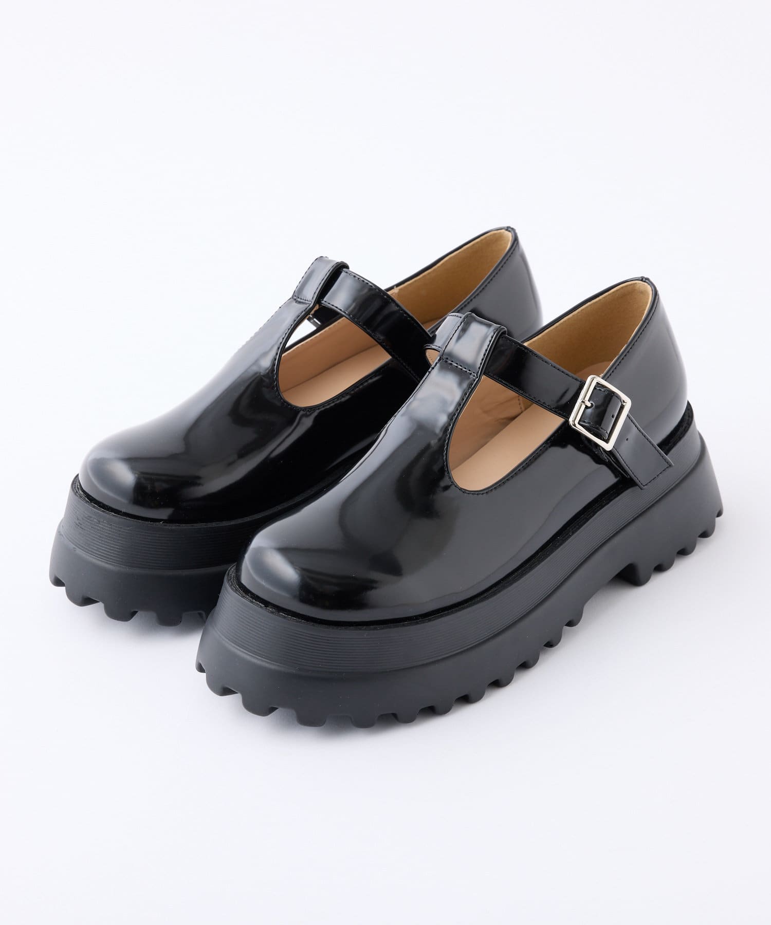 NICE CLAUP / OLIVE des OLIVE OUTLET(ナイスクラップ  / オリーブ デ オリーブ アウトレット) 【one after another】タンクソールTストラップシューズ