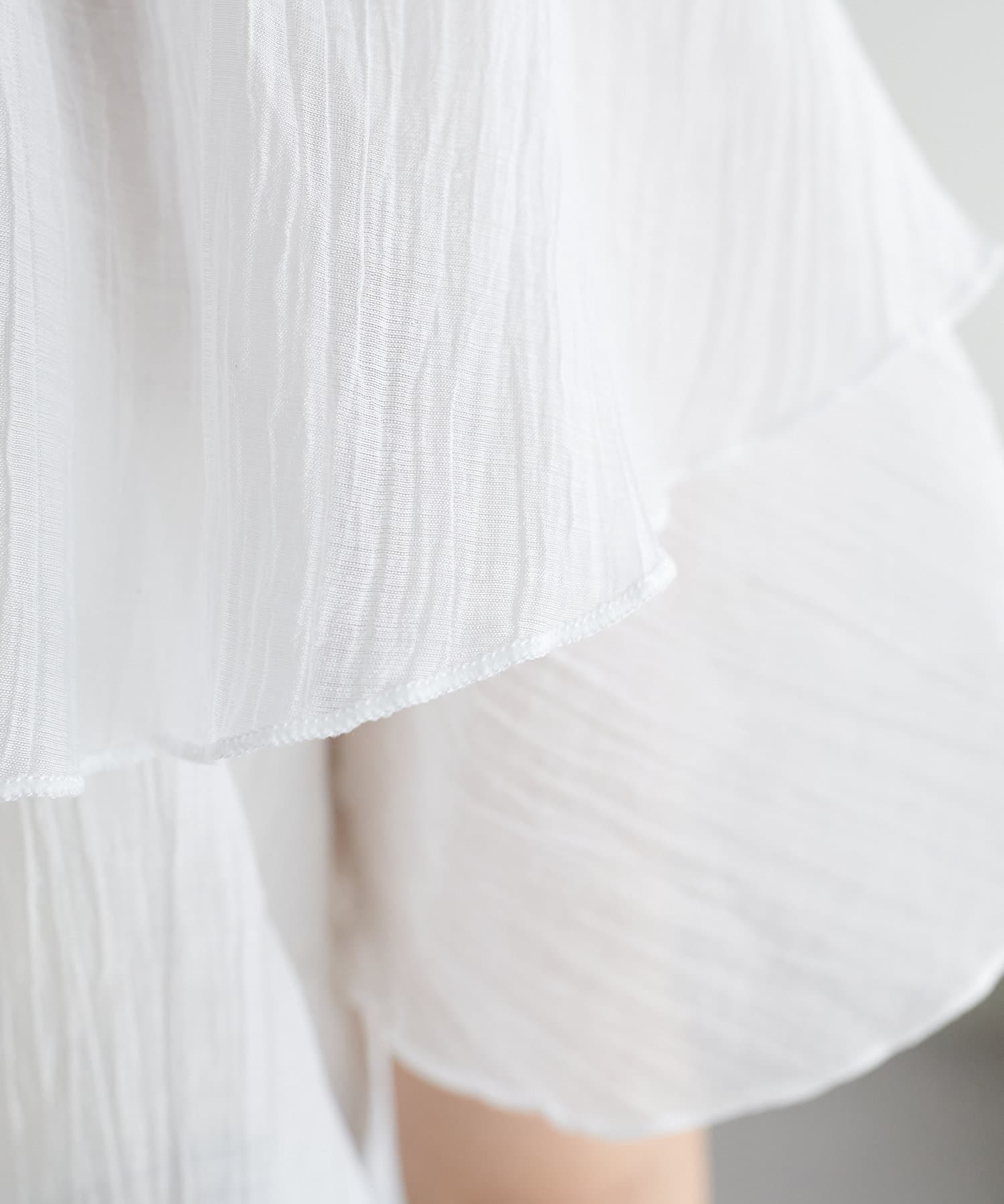 DISCOAT(ディスコート) 【着映え◎／新色追加】フリルカラーブラウス《WEB限定》