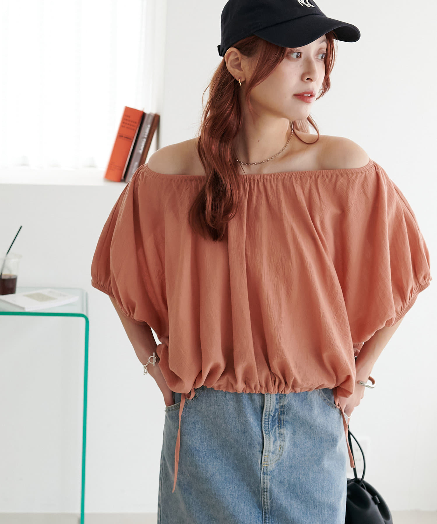 DISCOAT(ディスコート) 【3WAY仕様】ギャザーバルーンブラウス《WEB限定カラーあり》