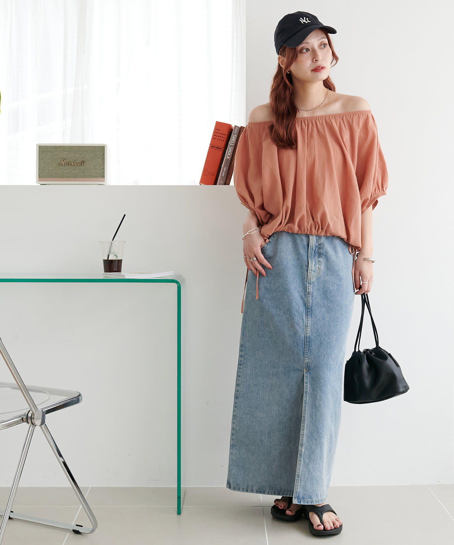 DISCOAT(ディスコート) 【3WAY仕様】ギャザーバルーンブラウス《WEB限定カラーあり》