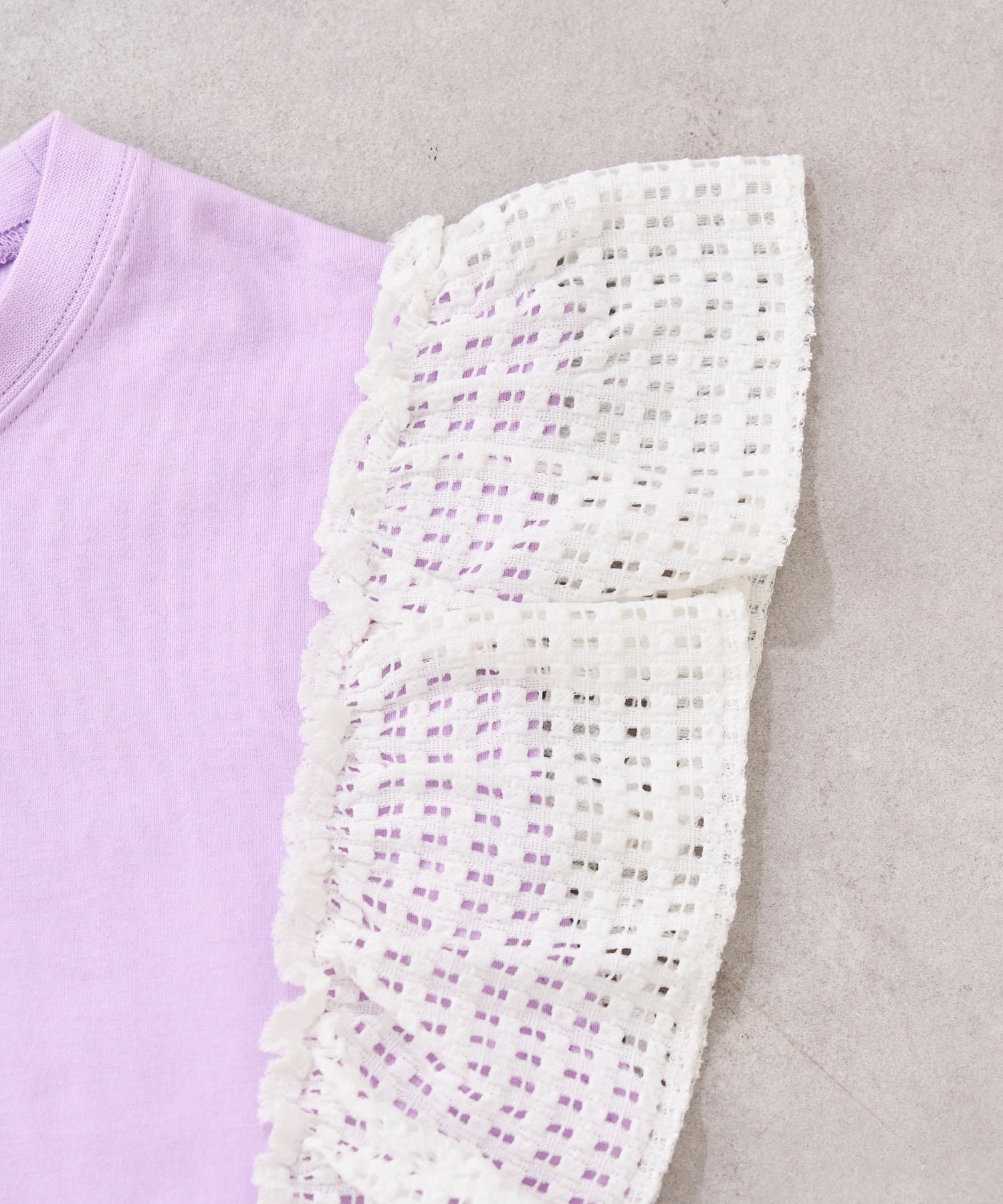 CIAOPANIC TYPY(チャオパニックティピー) 【KIDS】メッシュフリルワンポイント刺繍ロゴTEE