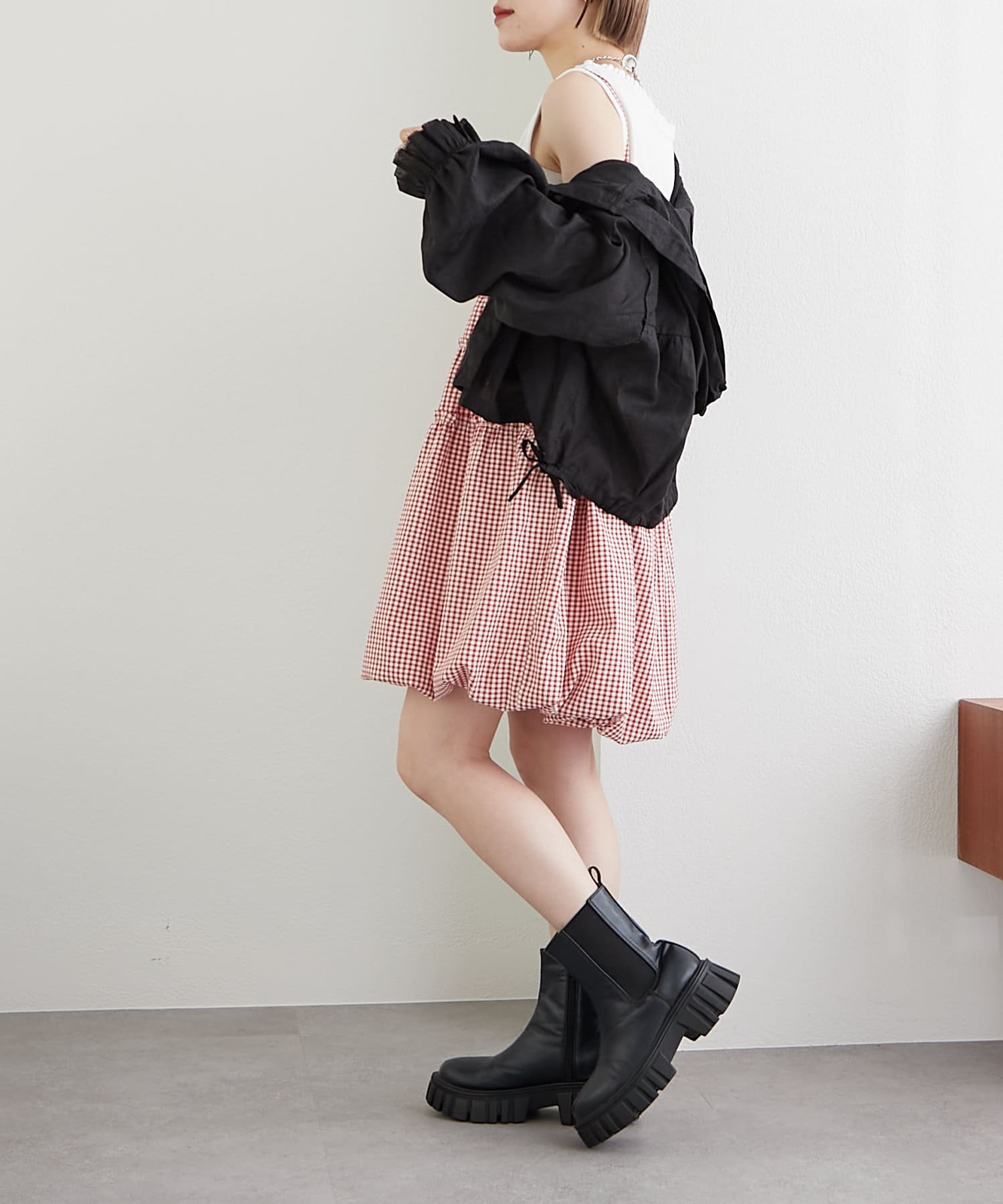 w closet(ダブルクローゼット) 【3色展開】フーディーショートシャツ