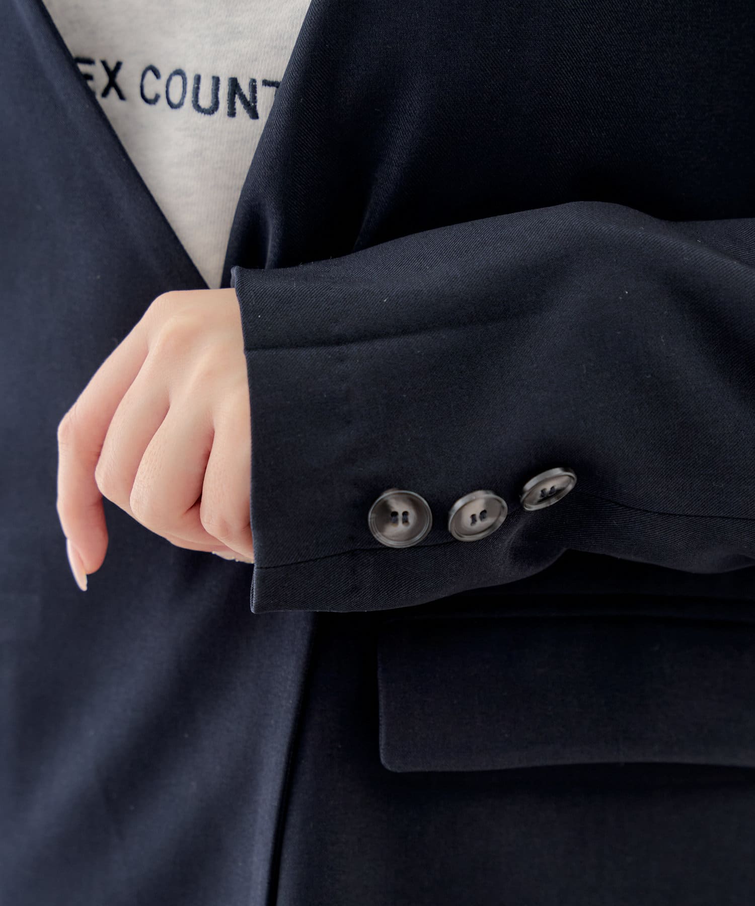 OUTLET(アウトレット) 【Chico】取り外しセーラービッグカラーオーバージャケット