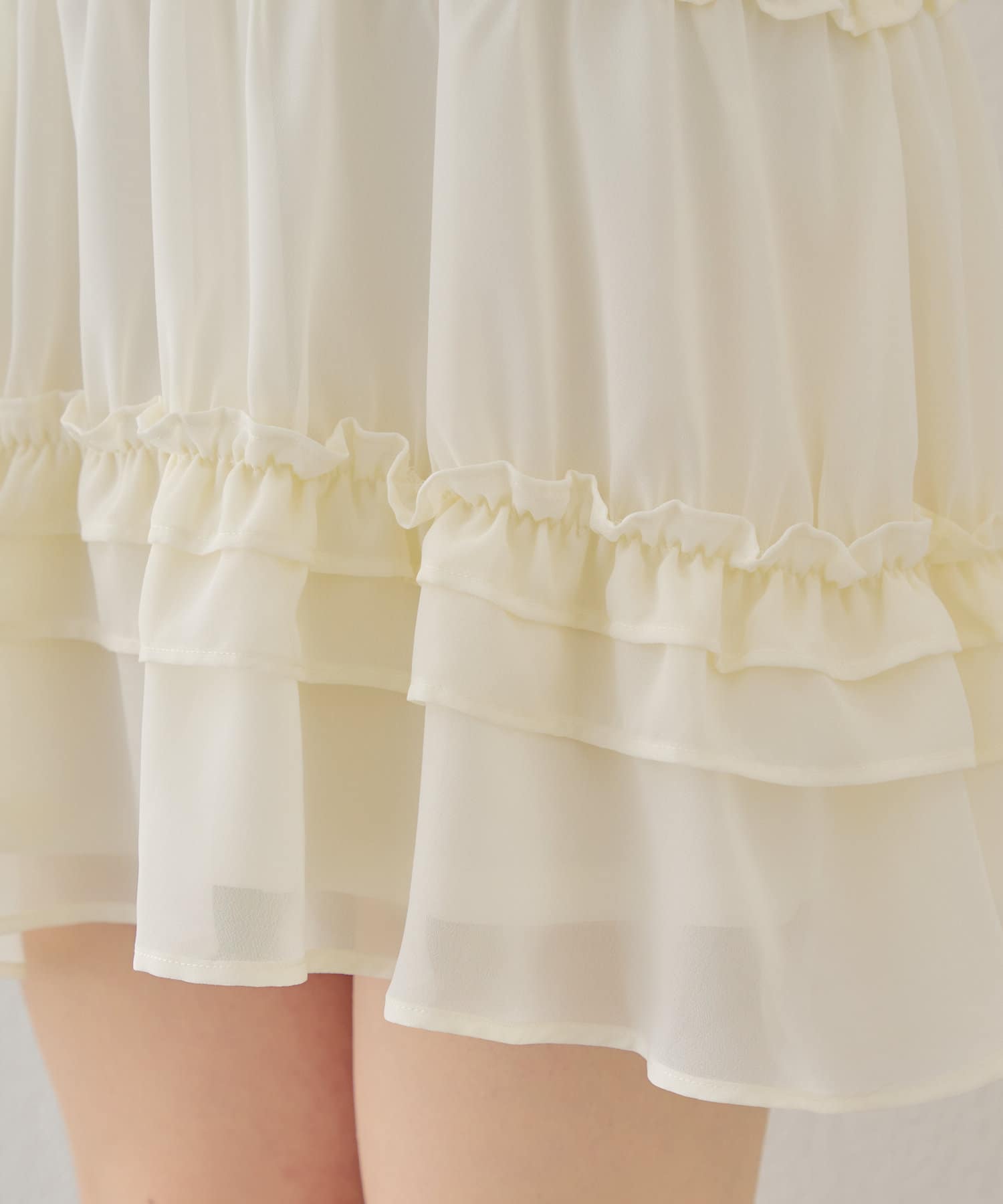 OUTLET(アウトレット) 【Chico】フラワーフリルミニキャミワンピース