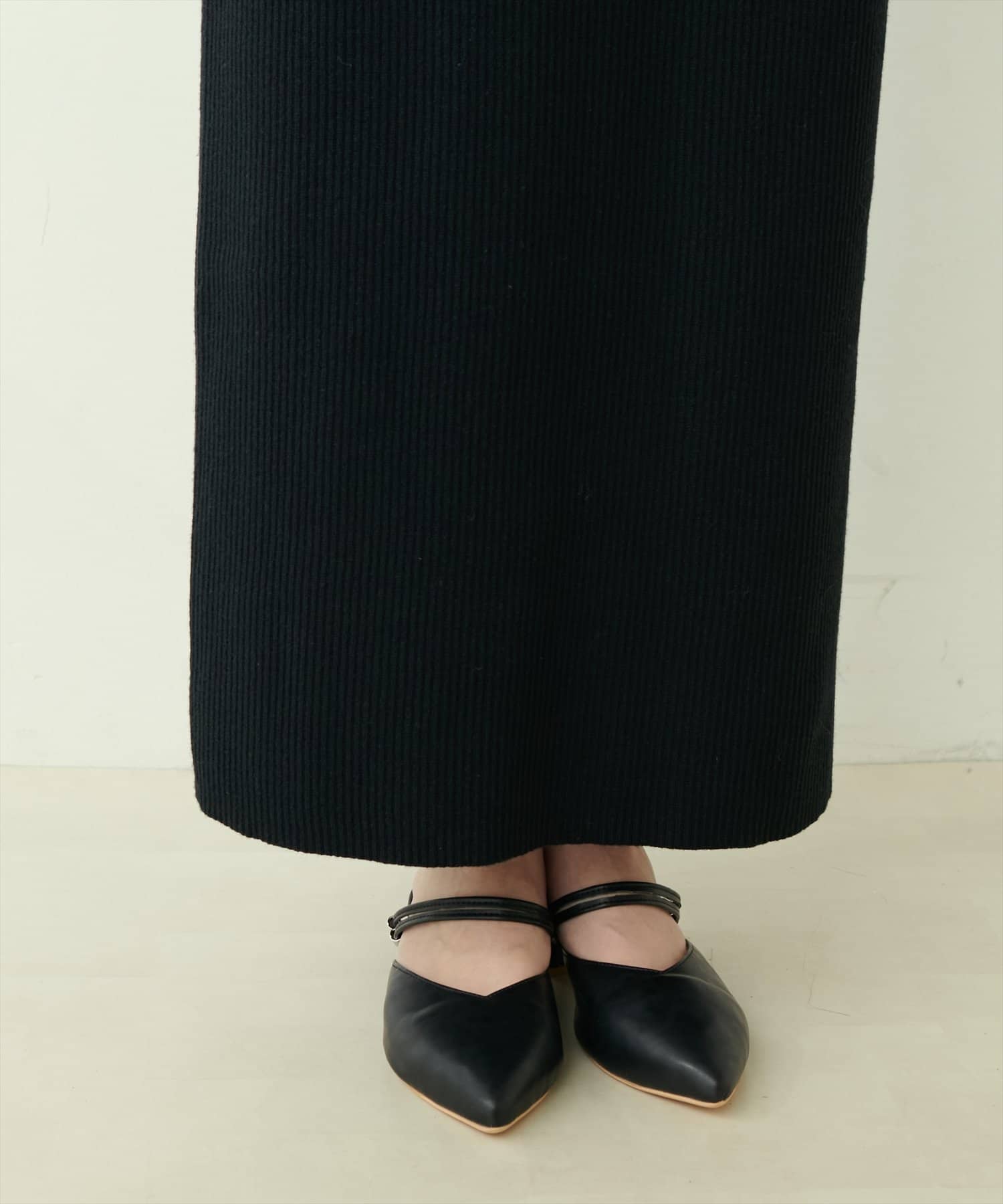 NICE CLAUP / OLIVE des OLIVE OUTLET(ナイスクラップ  / オリーブ デ オリーブ アウトレット) 【natural couture】バックポケットリブタイトスカート