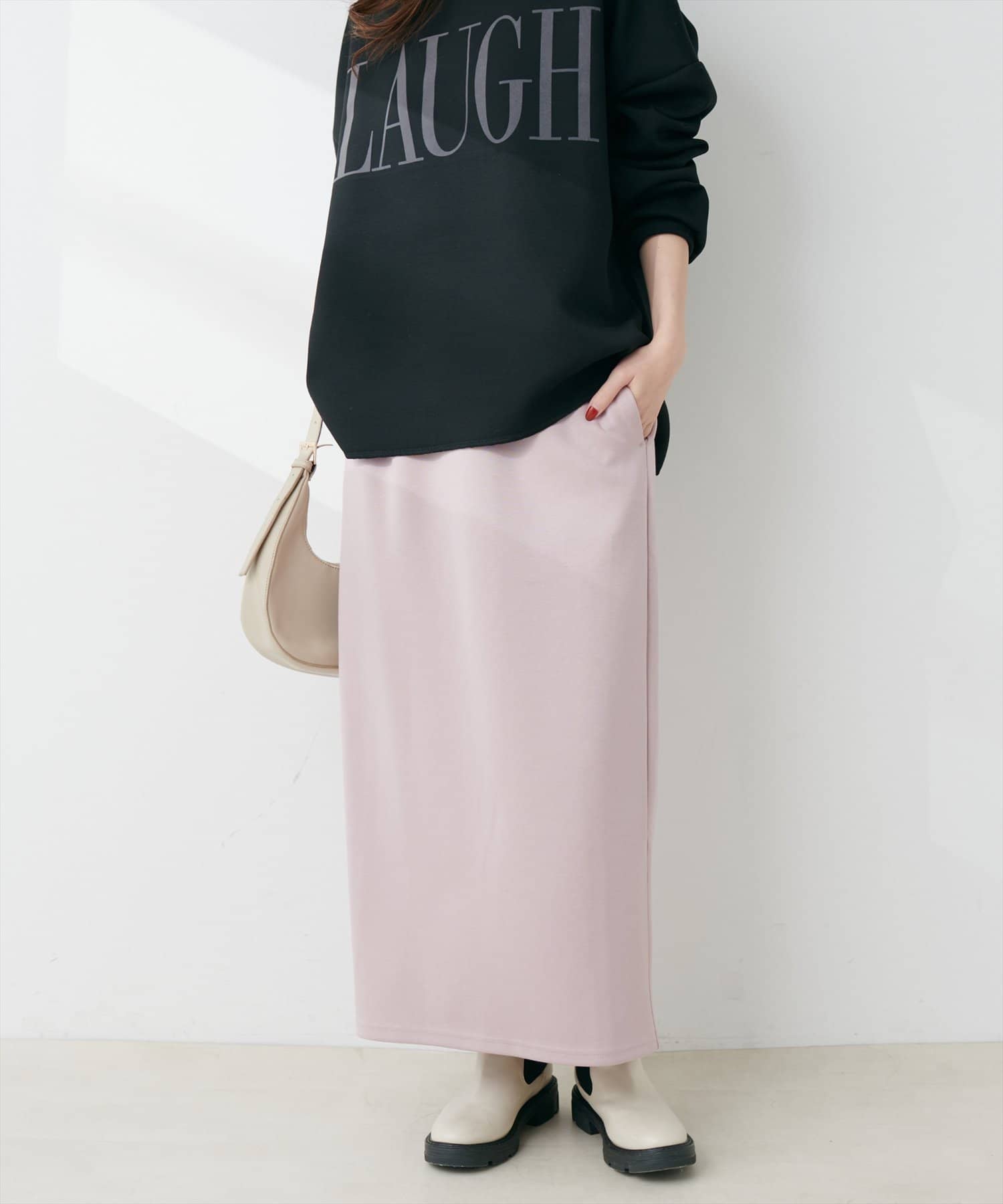 NICE CLAUP / OLIVE des OLIVE OUTLET(ナイスクラップ  / オリーブ デ オリーブ アウトレット) 【natural couture】ふわもちタイトナロースカート