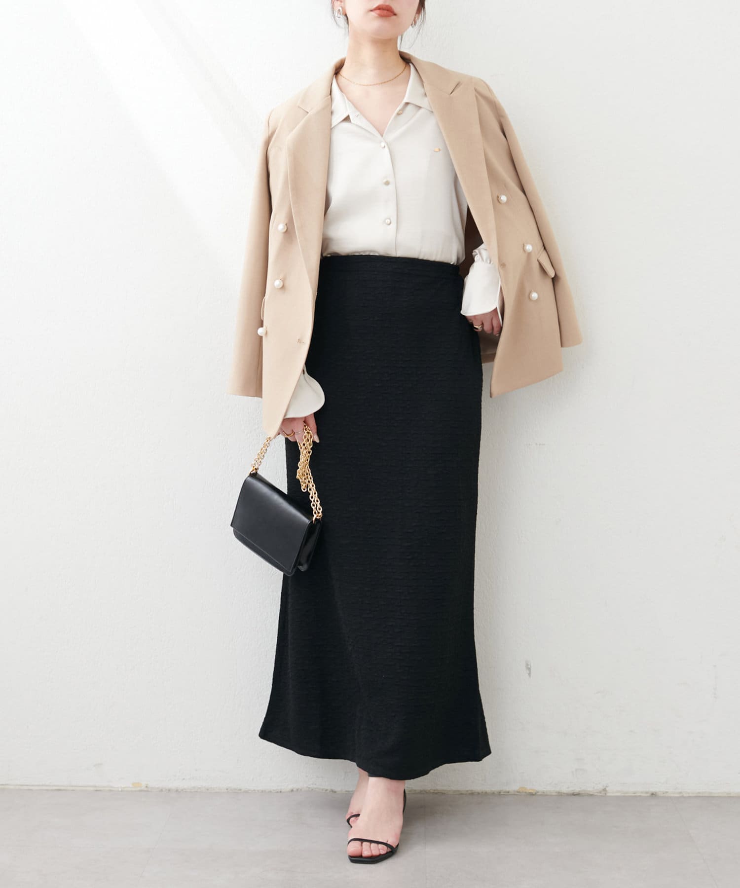 NICE CLAUP / OLIVE des OLIVE OUTLET(ナイスクラップ  / オリーブ デ オリーブ アウトレット) 【natural couture】カットソーJQゆるマーメイドスカート