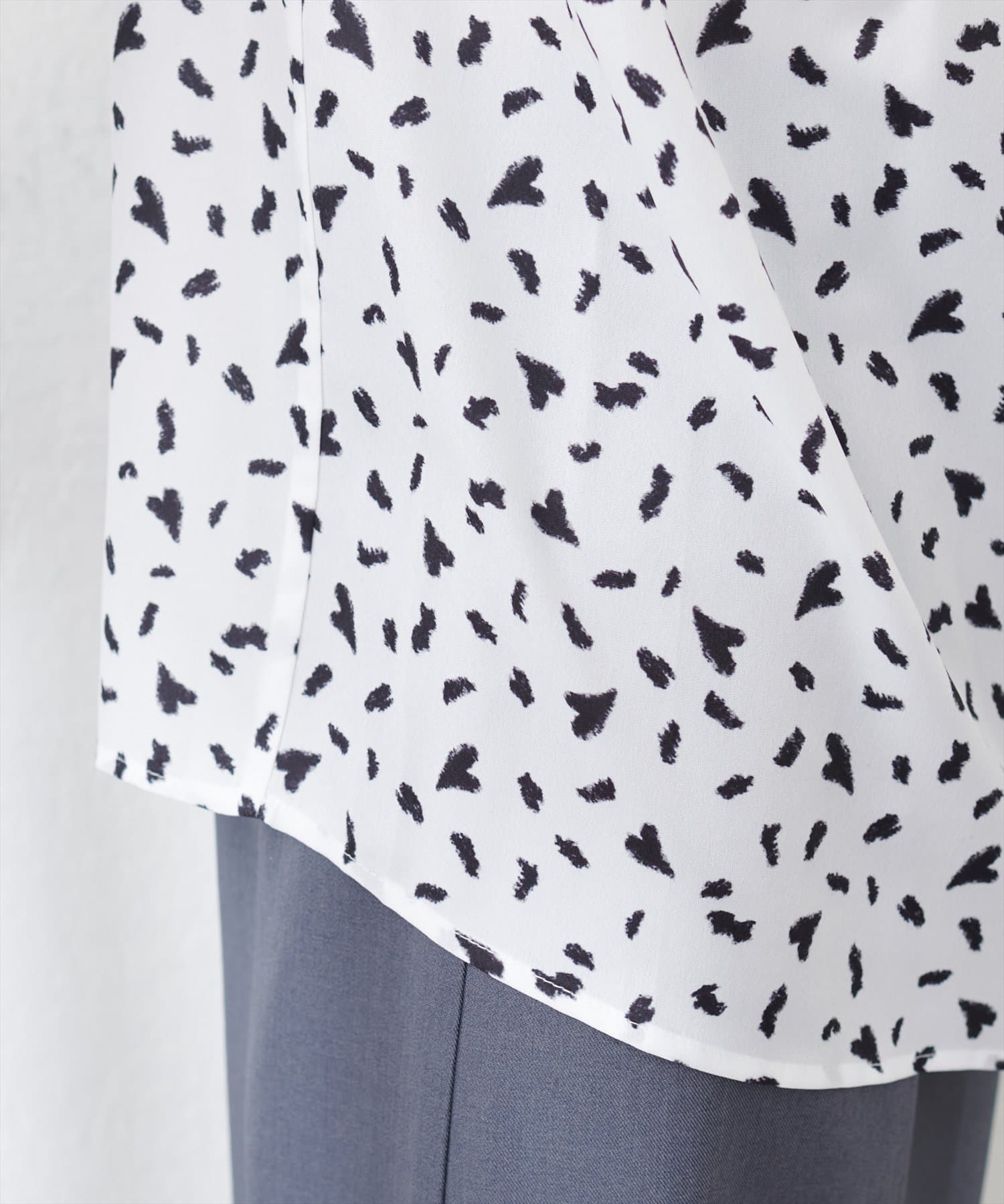 NICE CLAUP / OLIVE des OLIVE OUTLET(ナイスクラップ  / オリーブ デ オリーブ アウトレット) 【natural couture】配色衿タックブラウス