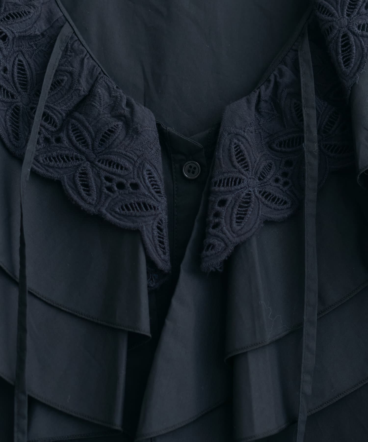 NICE CLAUP / OLIVE des OLIVE OUTLET(ナイスクラップ  / オリーブ デ オリーブ アウトレット) 【natural couture】ラッフルレース衿チュニックブラウス