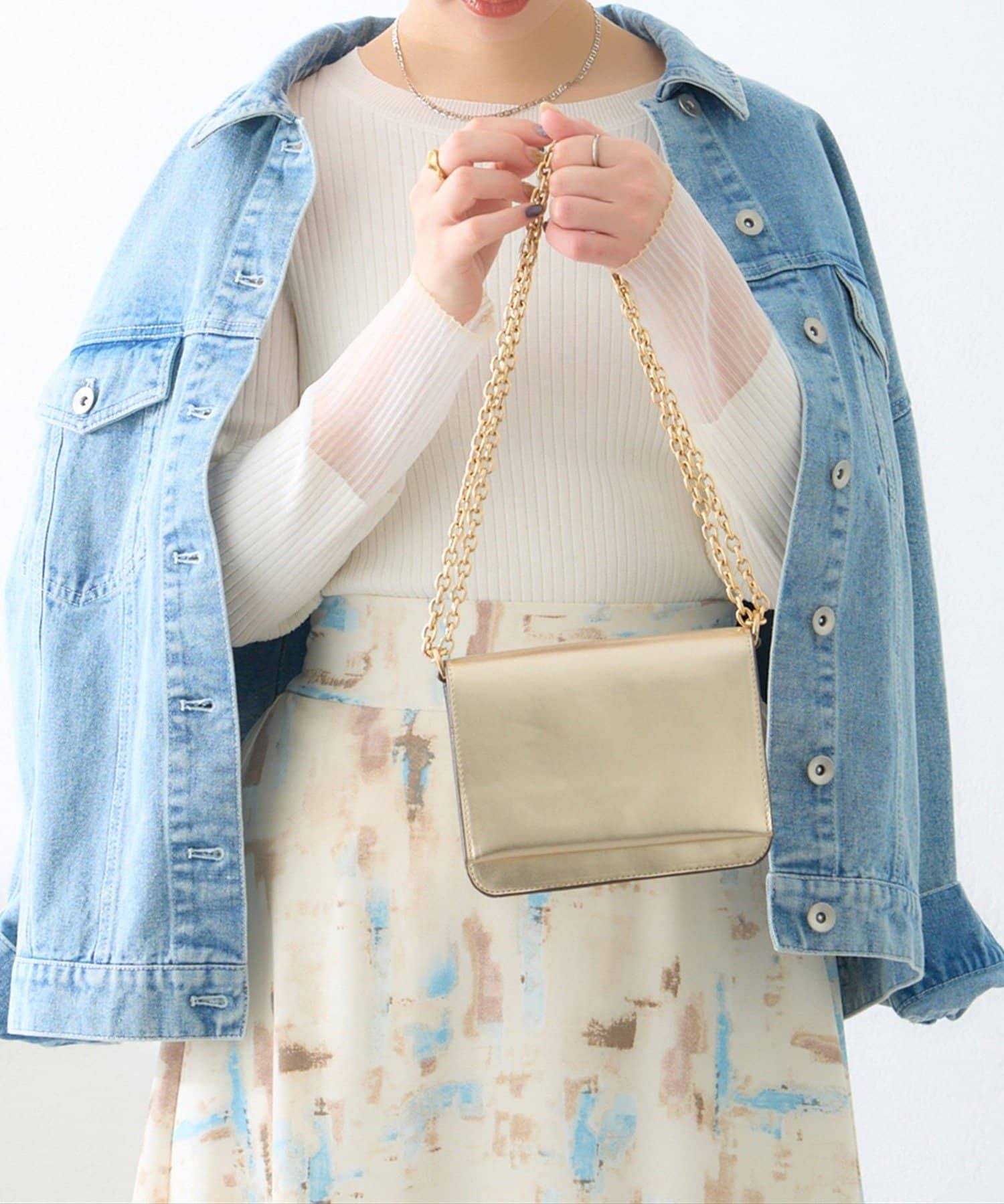 NICE CLAUP / OLIVE des OLIVE OUTLET(ナイスクラップ  / オリーブ デ オリーブ アウトレット) 【natural couture】袖口シアーリブニット