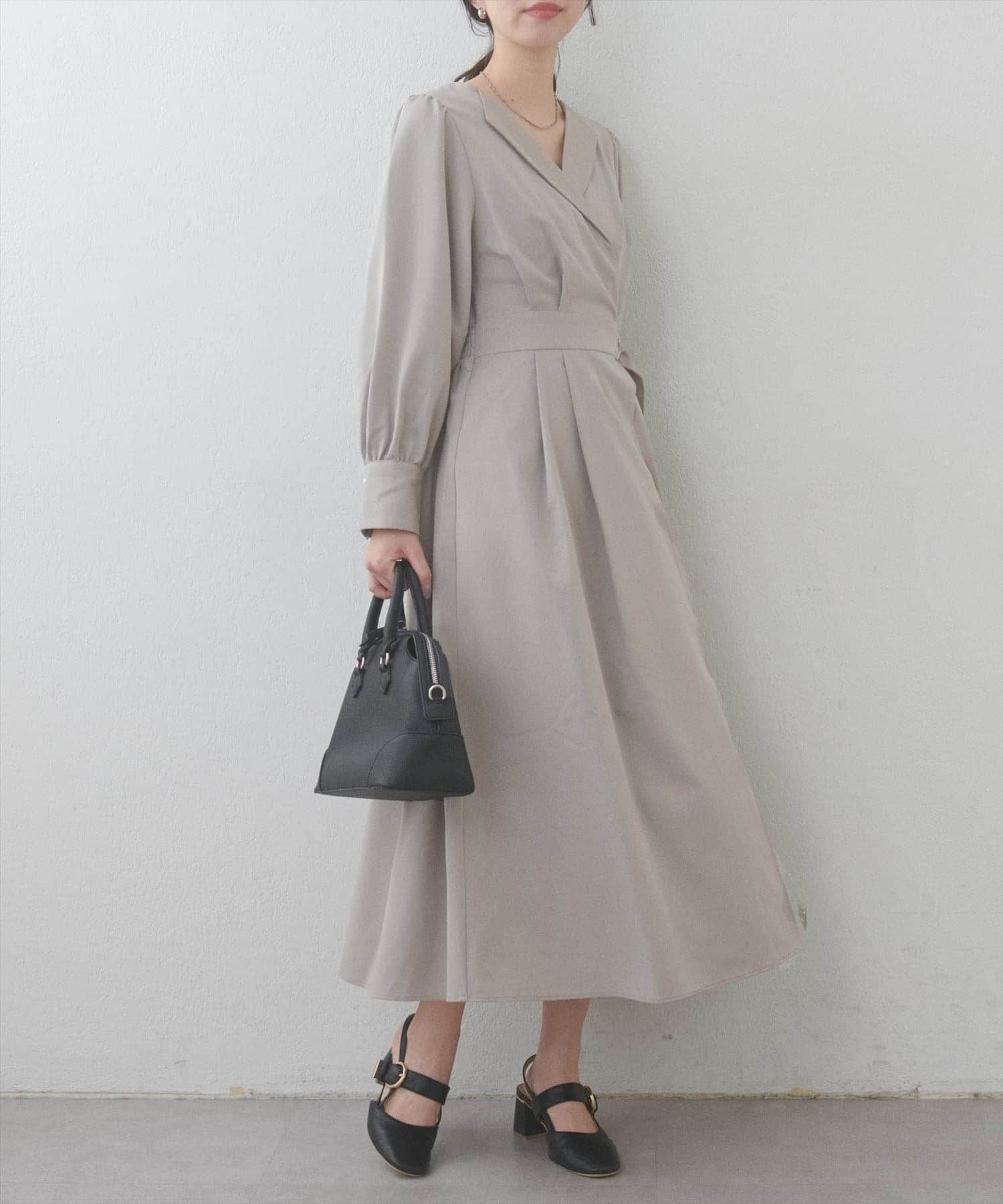 NICE CLAUP / OLIVE des OLIVE OUTLET(ナイスクラップ  / オリーブ デ オリーブ アウトレット) 【natural couture】オープンネックレディワンピース