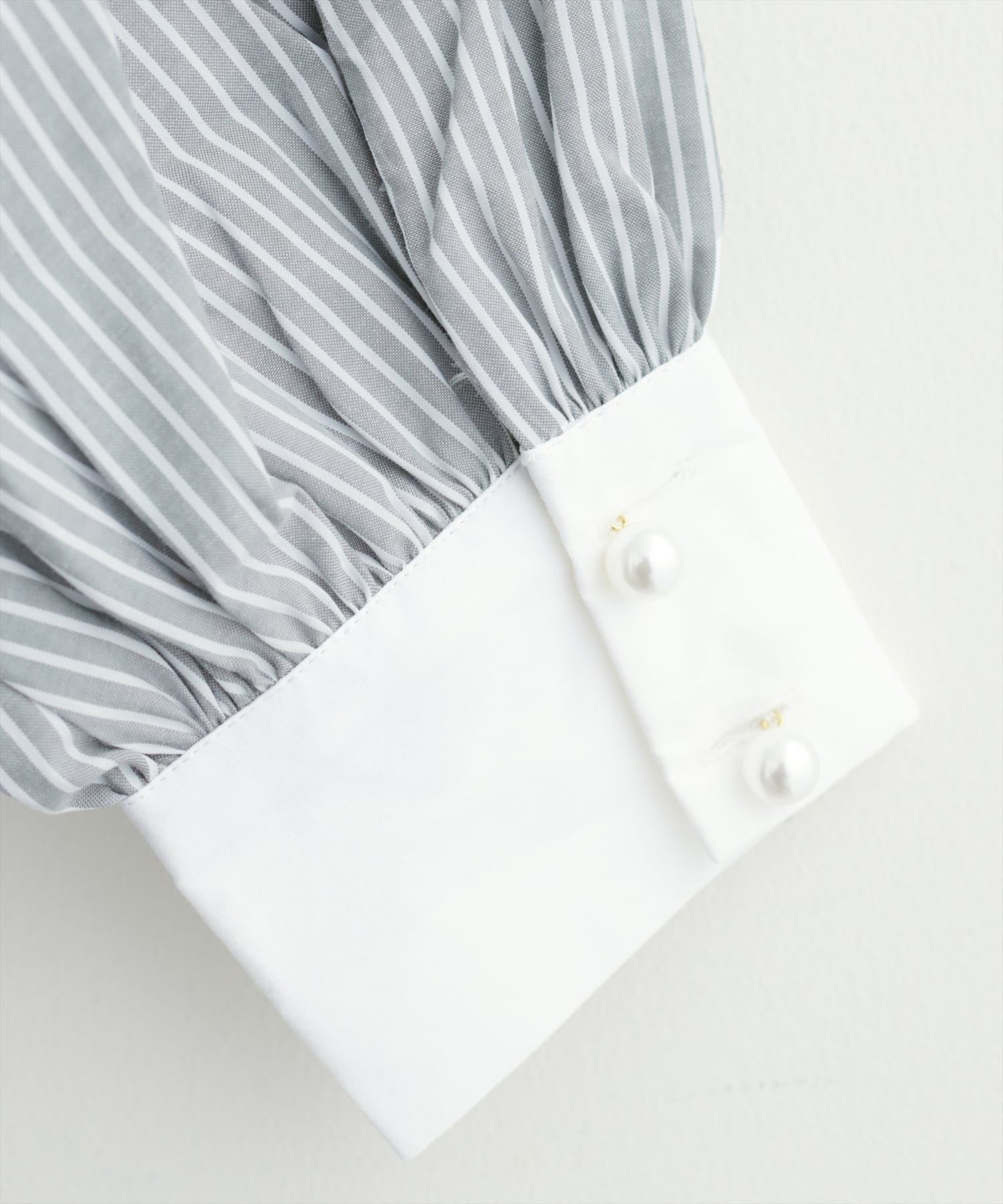 NICE CLAUP / OLIVE des OLIVE OUTLET(ナイスクラップ  / オリーブ デ オリーブ アウトレット) 【natural couture】パール釦シャツワンピース