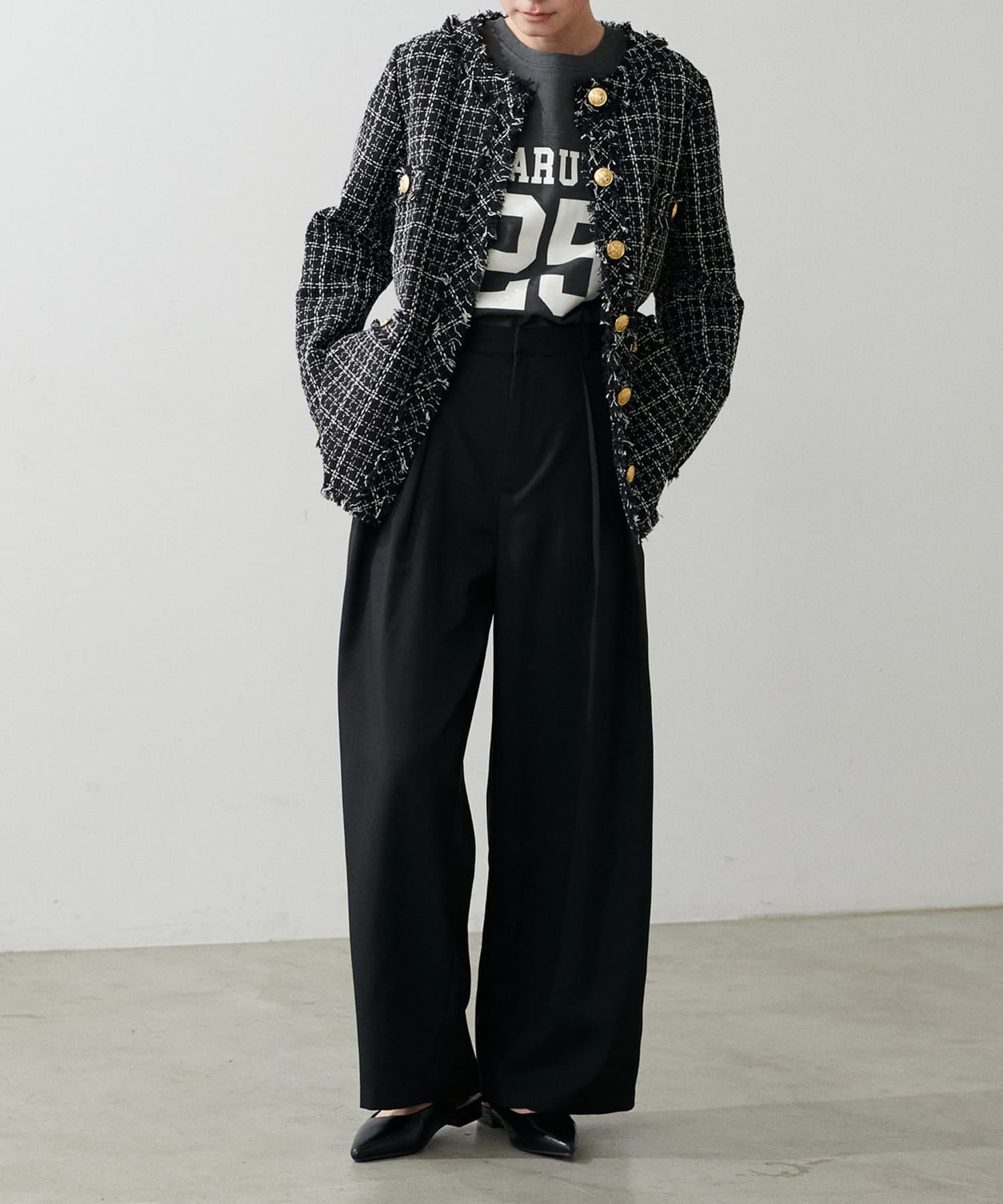 NICE CLAUP / OLIVE des OLIVE OUTLET(ナイスクラップ  / オリーブ デ オリーブ アウトレット) 【LARUTA】LARUTA25:7分袖２WAYロゴロンT