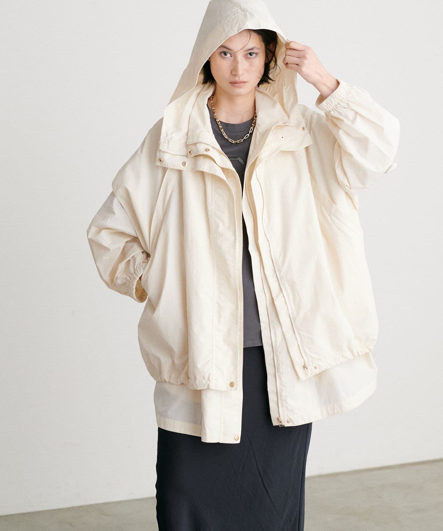 NICE CLAUP / OLIVE des OLIVE OUTLET(ナイスクラップ  / オリーブ デ オリーブ アウトレット) 【LARUTA】撥水加工ナイロンベスト