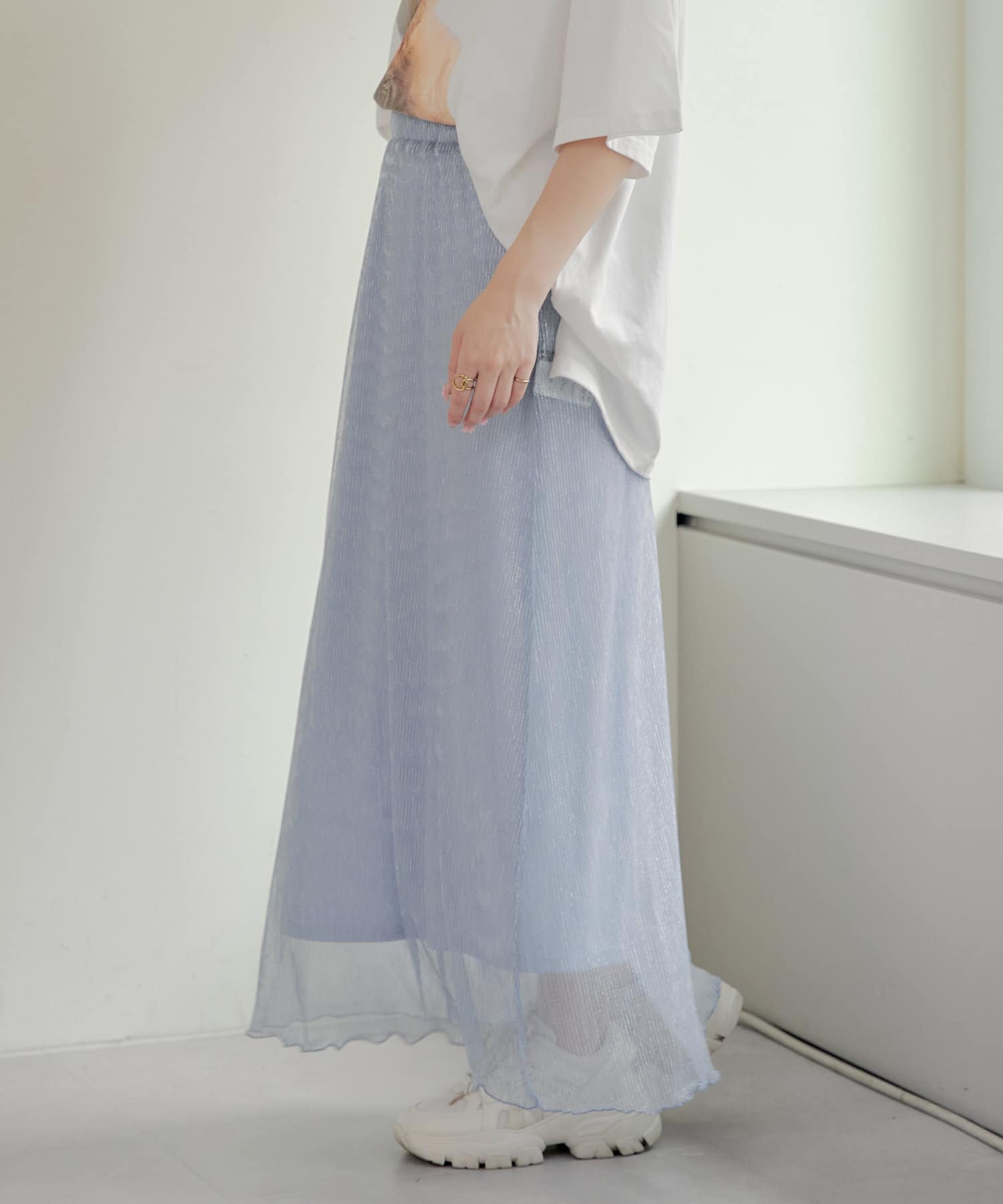 NICE CLAUP / OLIVE des OLIVE OUTLET(ナイスクラップ  / オリーブ デ オリーブ アウトレット) 【RMAF】ラメプリーツスカート