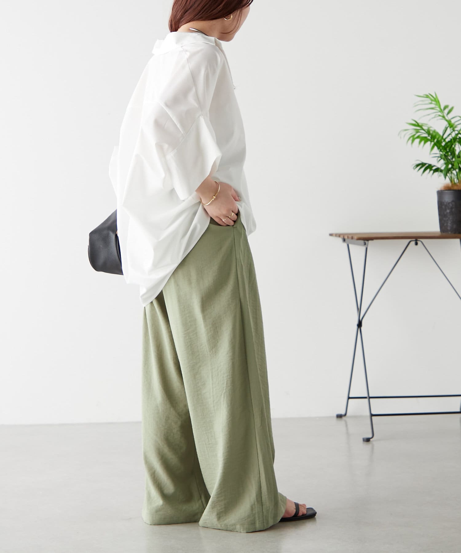 NICE CLAUP / OLIVE des OLIVE OUTLET(ナイスクラップ  / オリーブ デ オリーブ アウトレット) 【RMAF】スキッパーシャツ