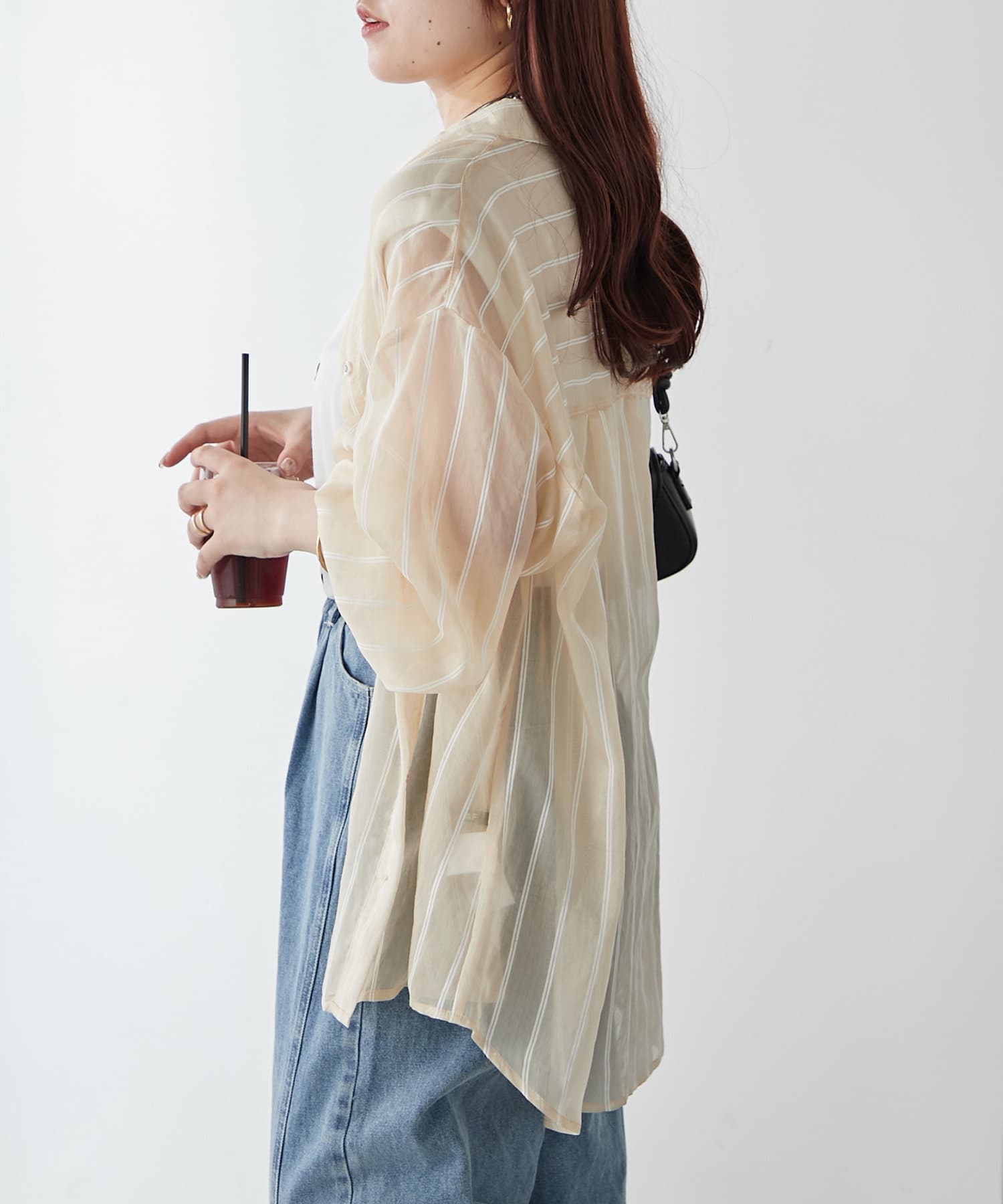 NICE CLAUP / OLIVE des OLIVE OUTLET(ナイスクラップ  / オリーブ デ オリーブ アウトレット) 【RMAF】片ポケBIGシャツ