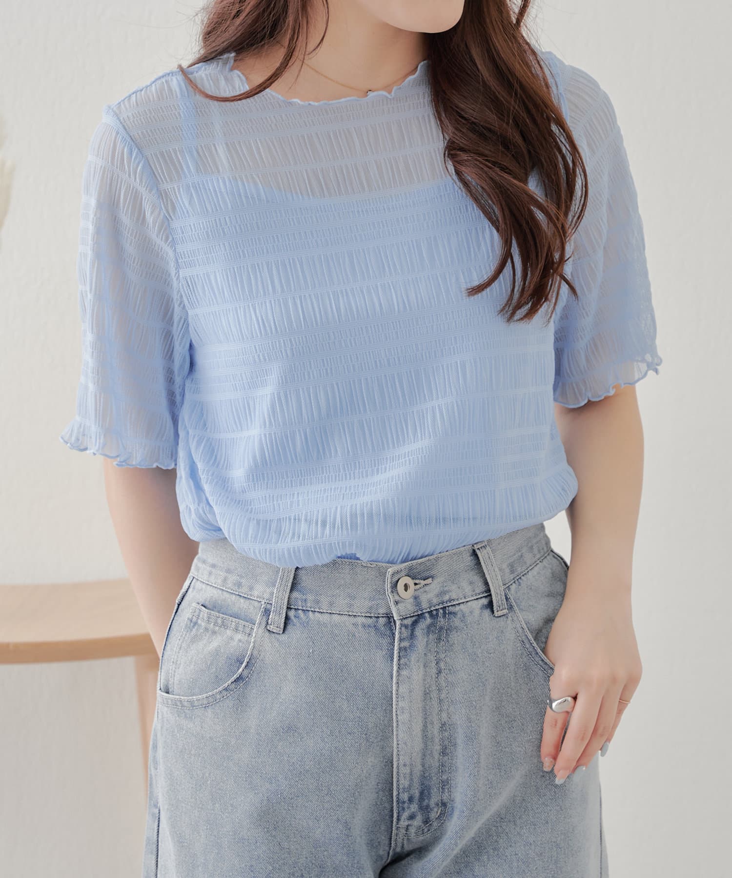 NICE CLAUP / OLIVE des OLIVE OUTLET(ナイスクラップ  / オリーブ デ オリーブ アウトレット) 【RMAF】レースプルオーバー+キャミソールセット