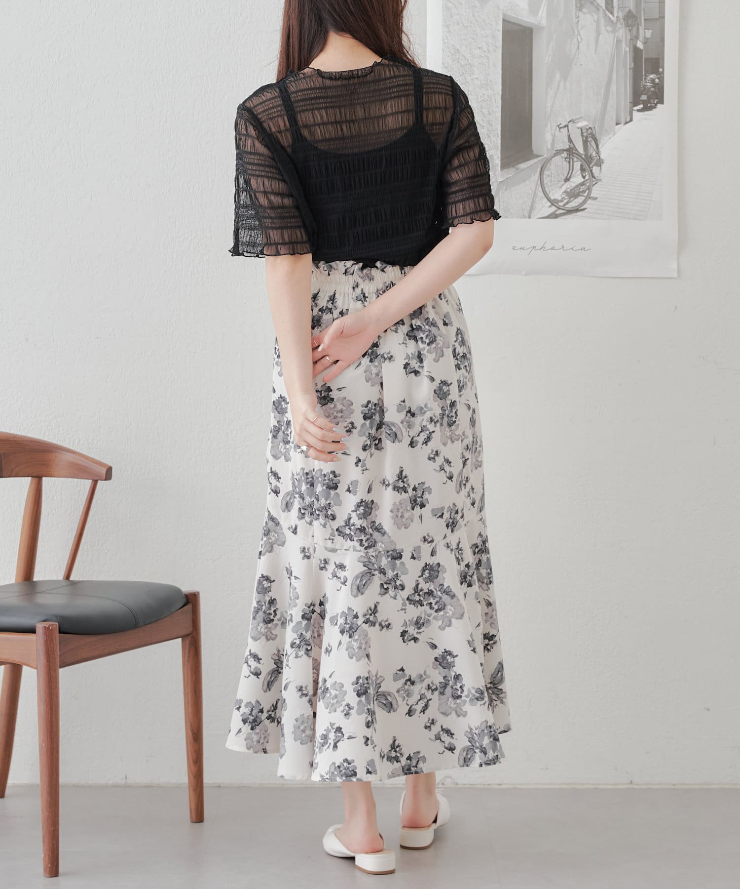 NICE CLAUP / OLIVE des OLIVE OUTLET(ナイスクラップ  / オリーブ デ オリーブ アウトレット) 【RMAF】レースプルオーバー+キャミソールセット