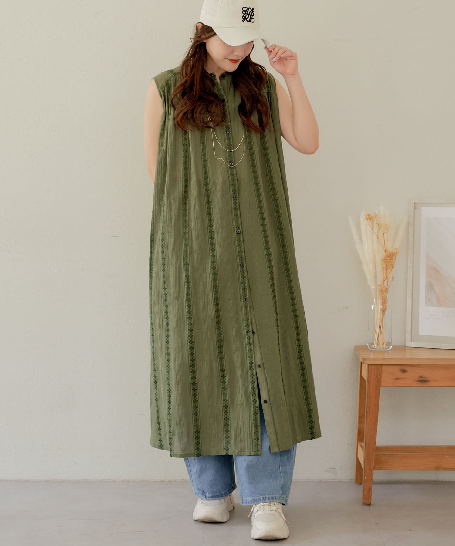 NICE CLAUP / OLIVE des OLIVE OUTLET(ナイスクラップ  / オリーブ デ オリーブ アウトレット) 【RMAF】【nao】シャーリングワンピース