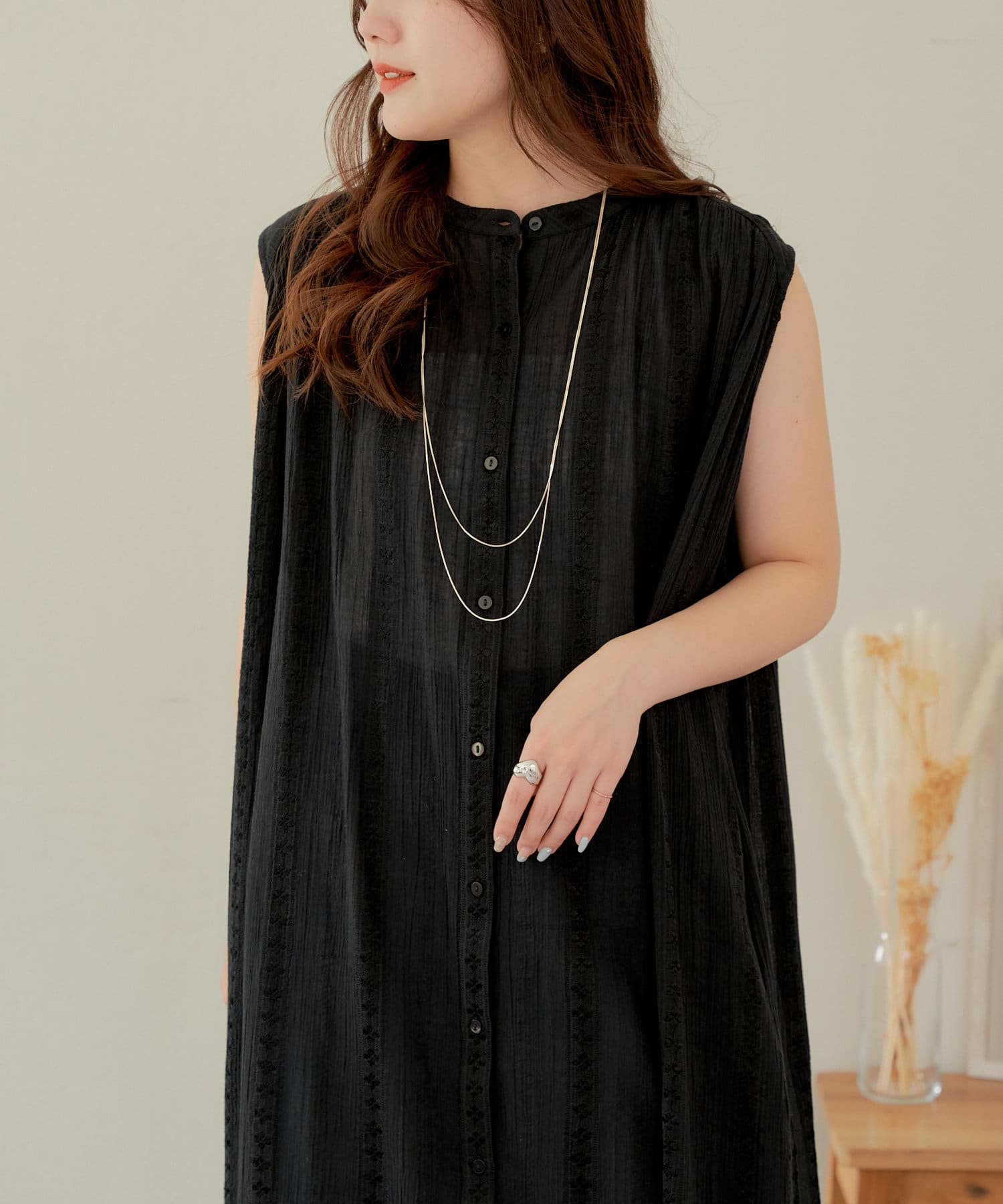 NICE CLAUP / OLIVE des OLIVE OUTLET(ナイスクラップ  / オリーブ デ オリーブ アウトレット) 【RMAF】【nao】シャーリングワンピース