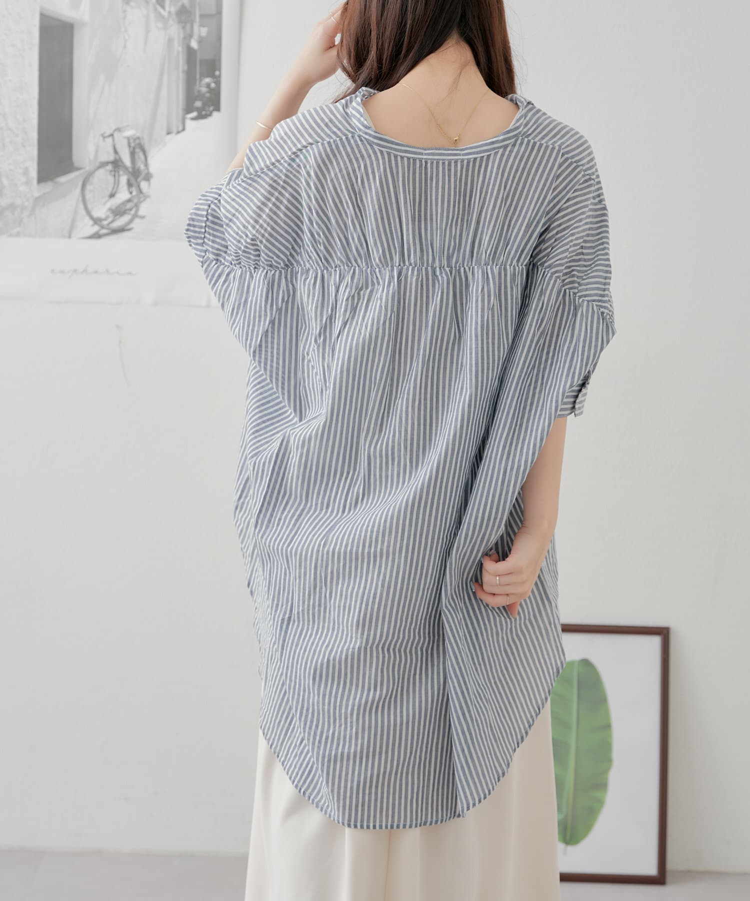 NICE CLAUP / OLIVE des OLIVE OUTLET(ナイスクラップ  / オリーブ デ オリーブ アウトレット) 【RMAF】【nao】ストライプシャツ