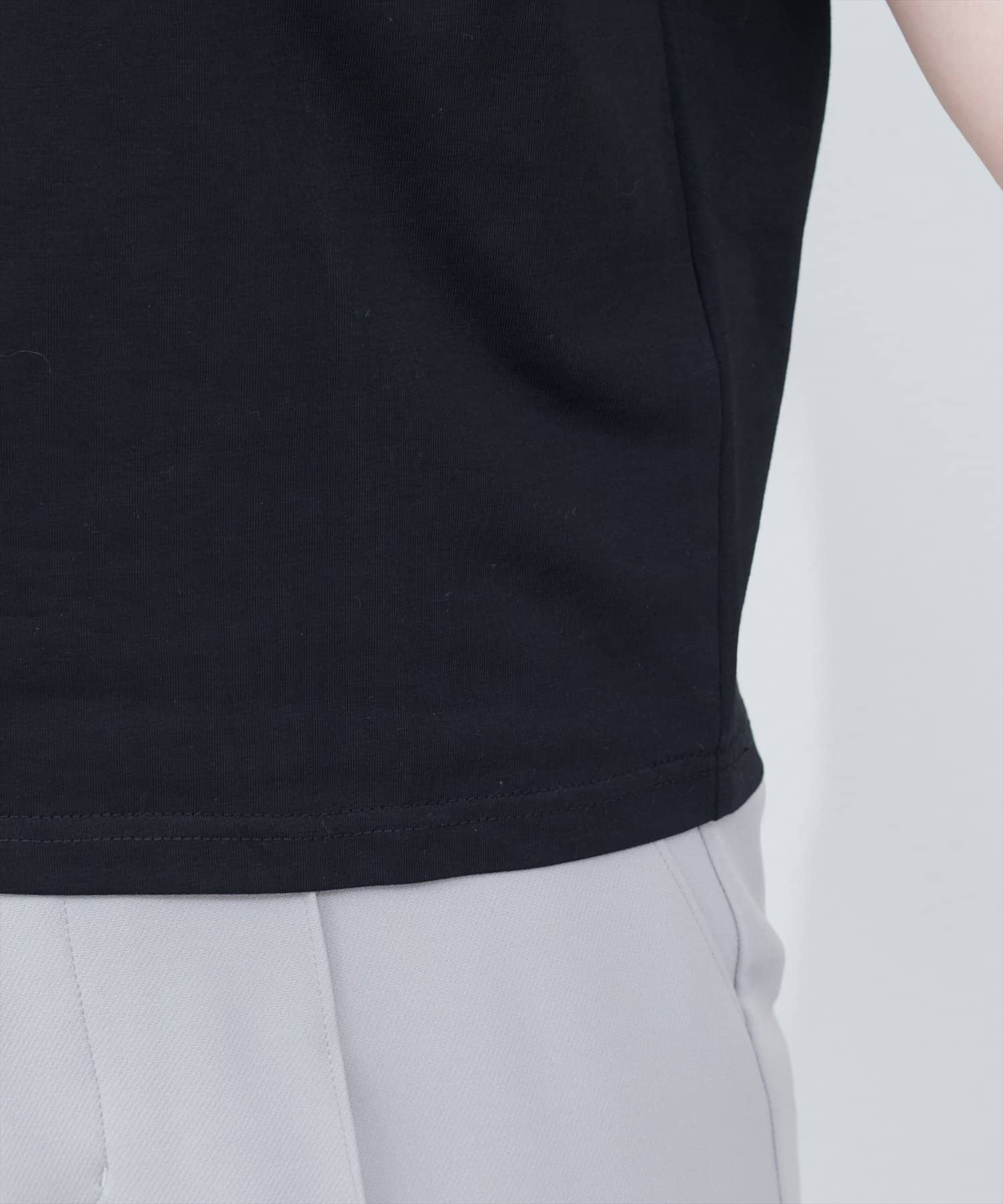 natural couture(ナチュラルクチュール) レースヨーク切替Tシャツ
