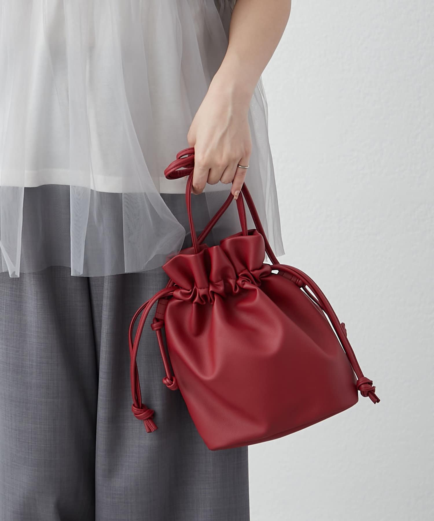 NICE CLAUP / OLIVE des OLIVE OUTLET(ナイスクラップ  / オリーブ デ オリーブ アウトレット) 【RMAF】【WEB限定】巾着２ＷＡＹショルダー